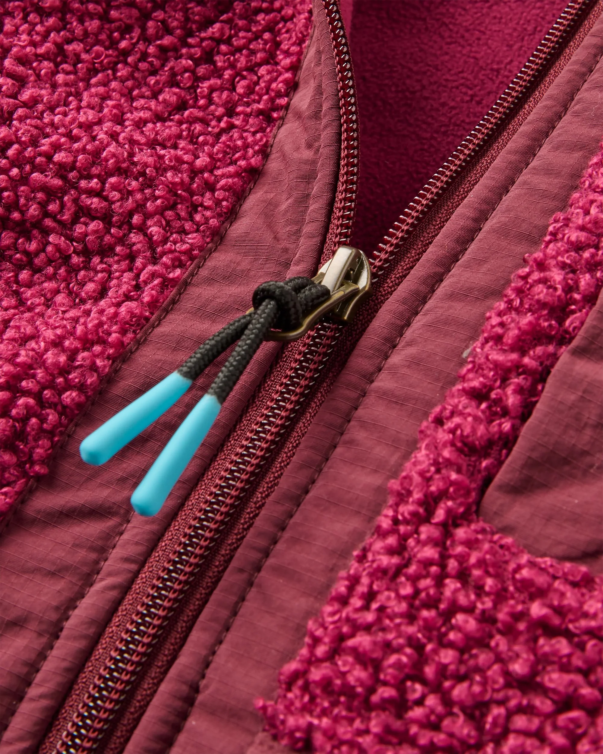 Oak Teddy Long Line Fleece - Fig/Wild Berry - Image 5