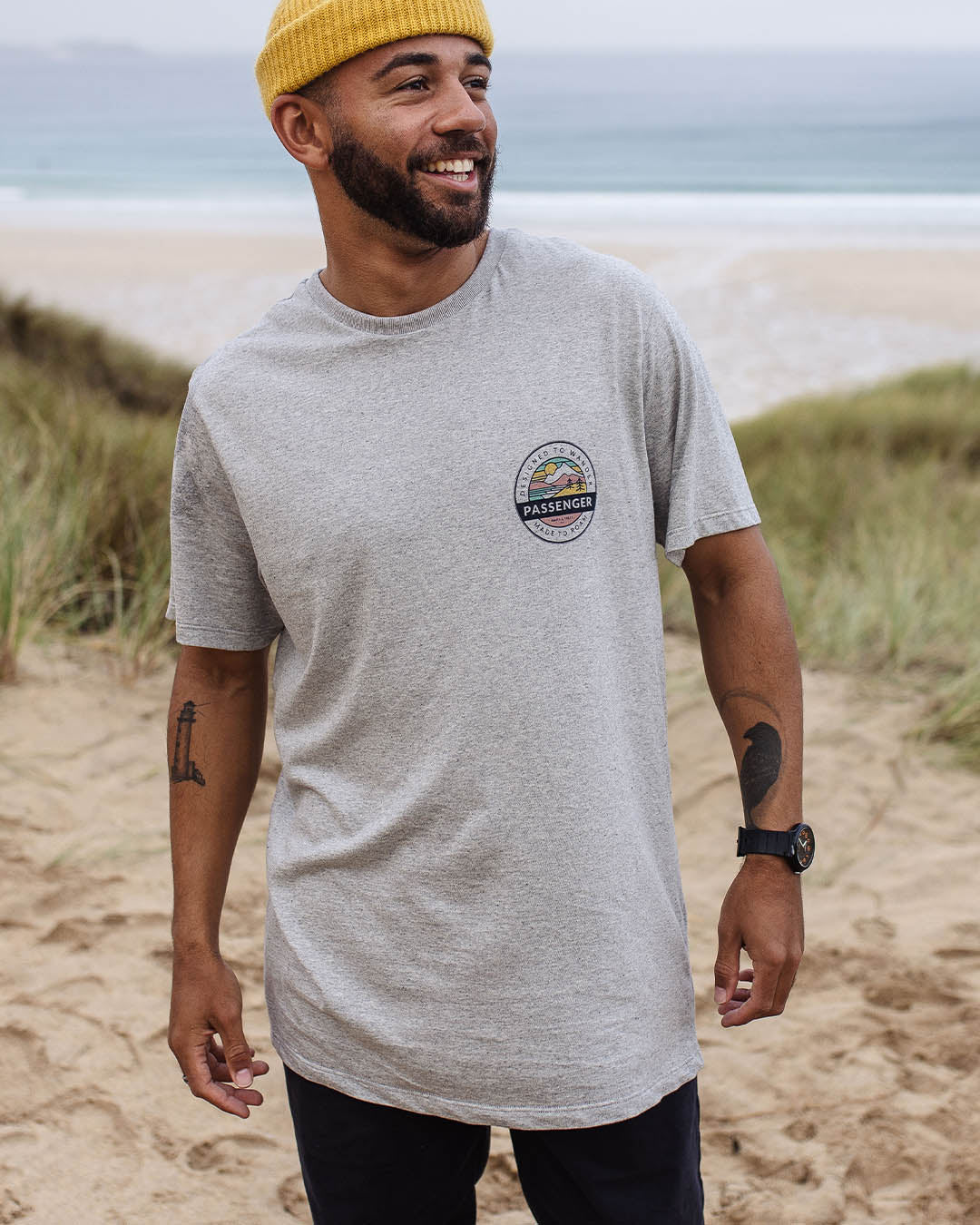 Odyssey Organic Cotton T-Shirt - Grey Marl - Image 6