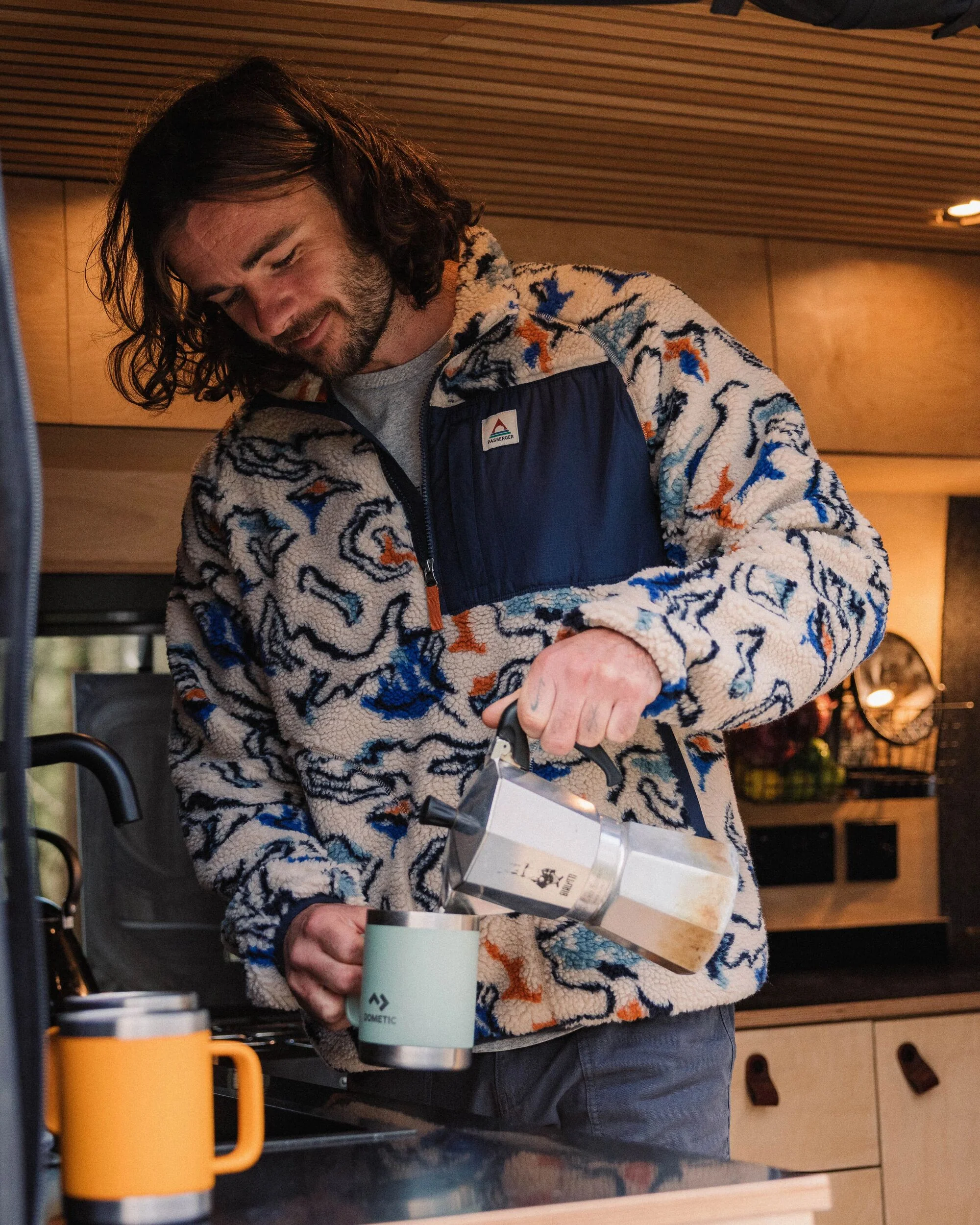 Offroad Sherpa 1/2 Zip Fleece - Abstract Strata Multi