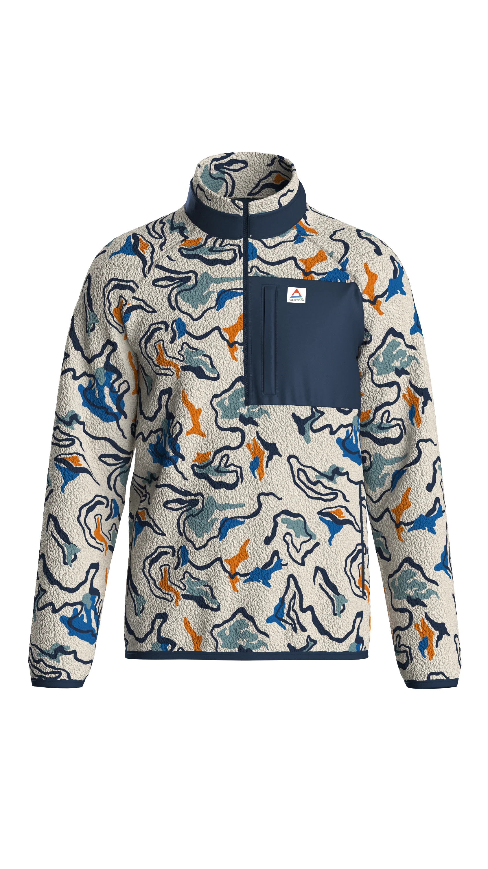 Offroad Sherpa 1/2 Zip Fleece - Abstract Strata Multi - Image 12