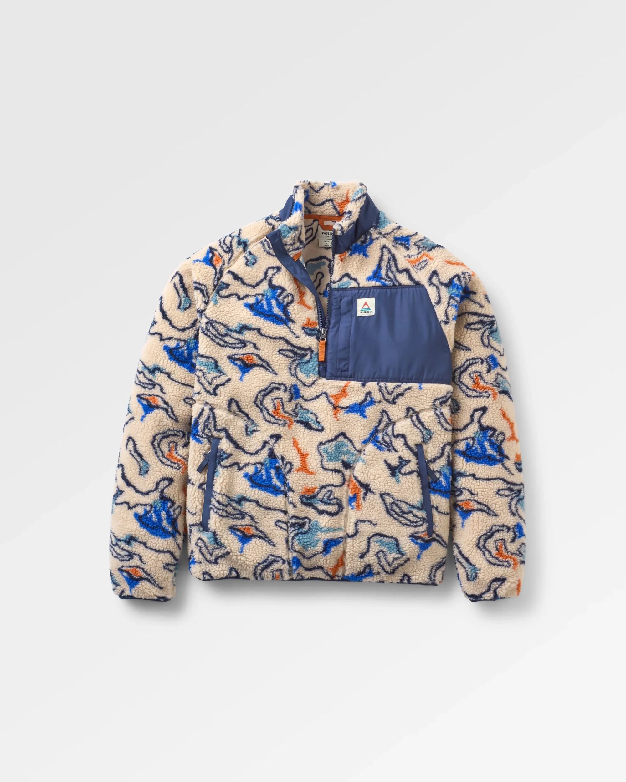 Offroad Sherpa 1/2 Zip Fleece - Abstract Strata Multi - Image 2