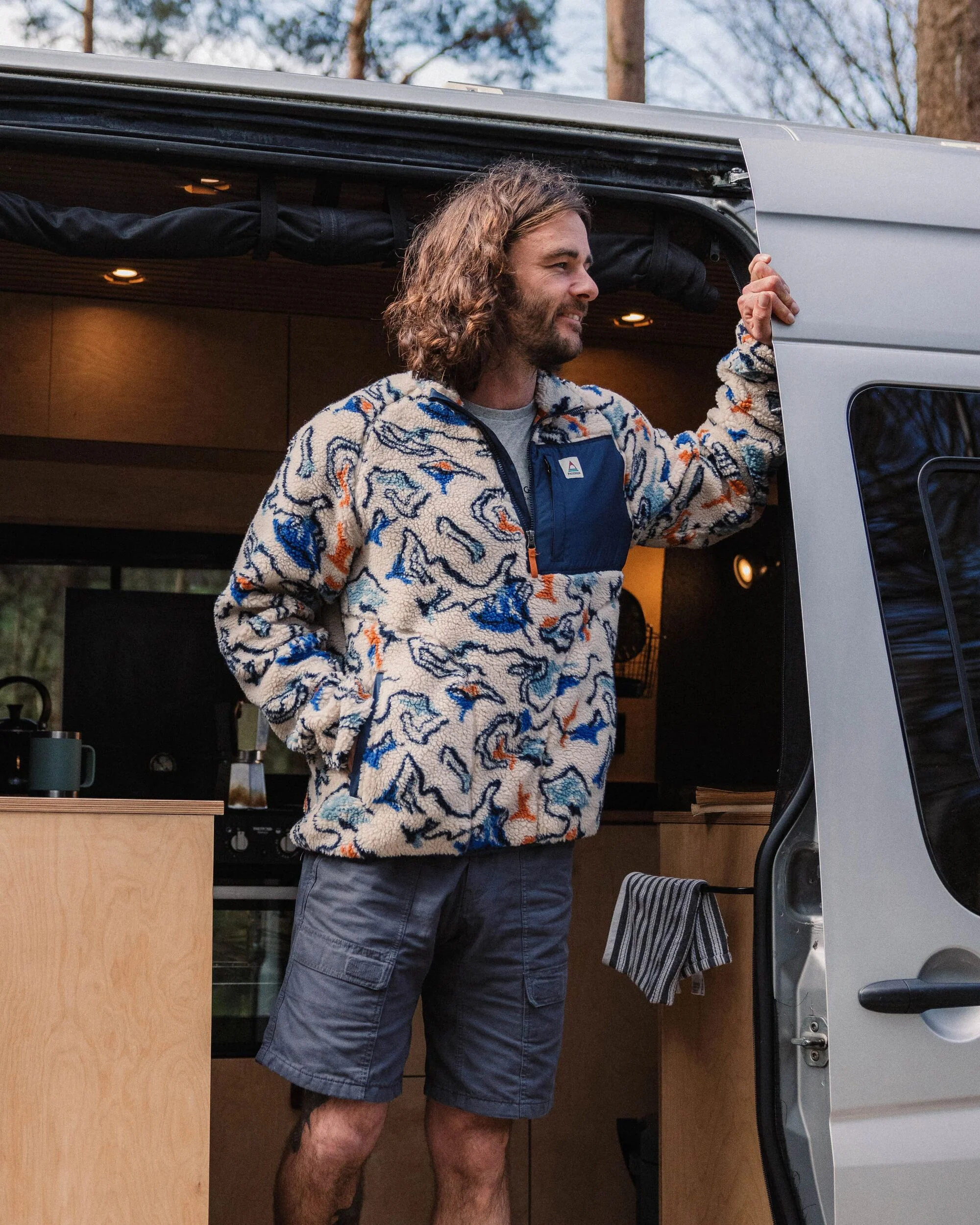 Offroad Sherpa 1/2 Zip Fleece - Abstract Strata Multi - Image 5