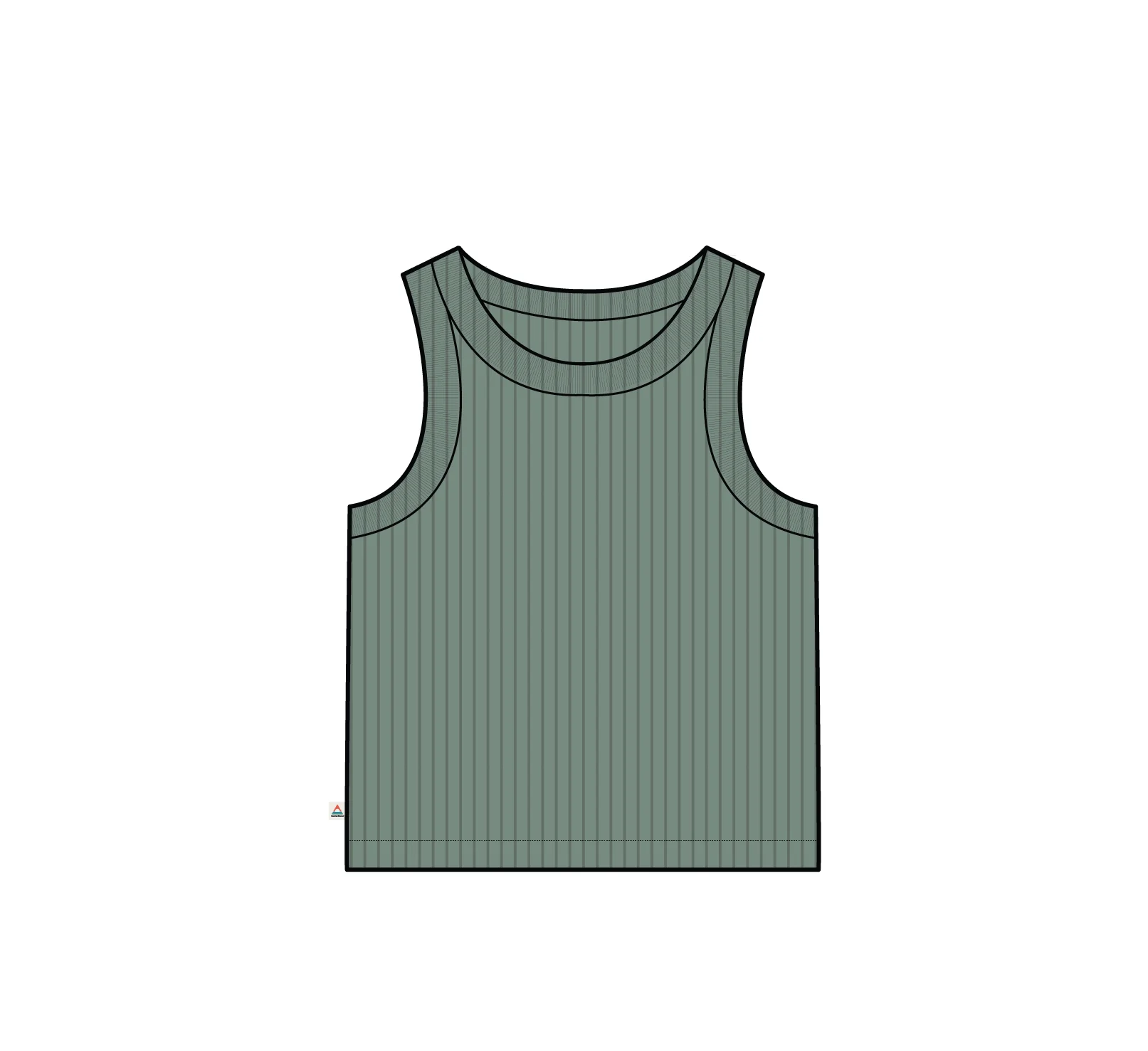 Out There Ribbed Cropped Vest - Pistachio - Image 9