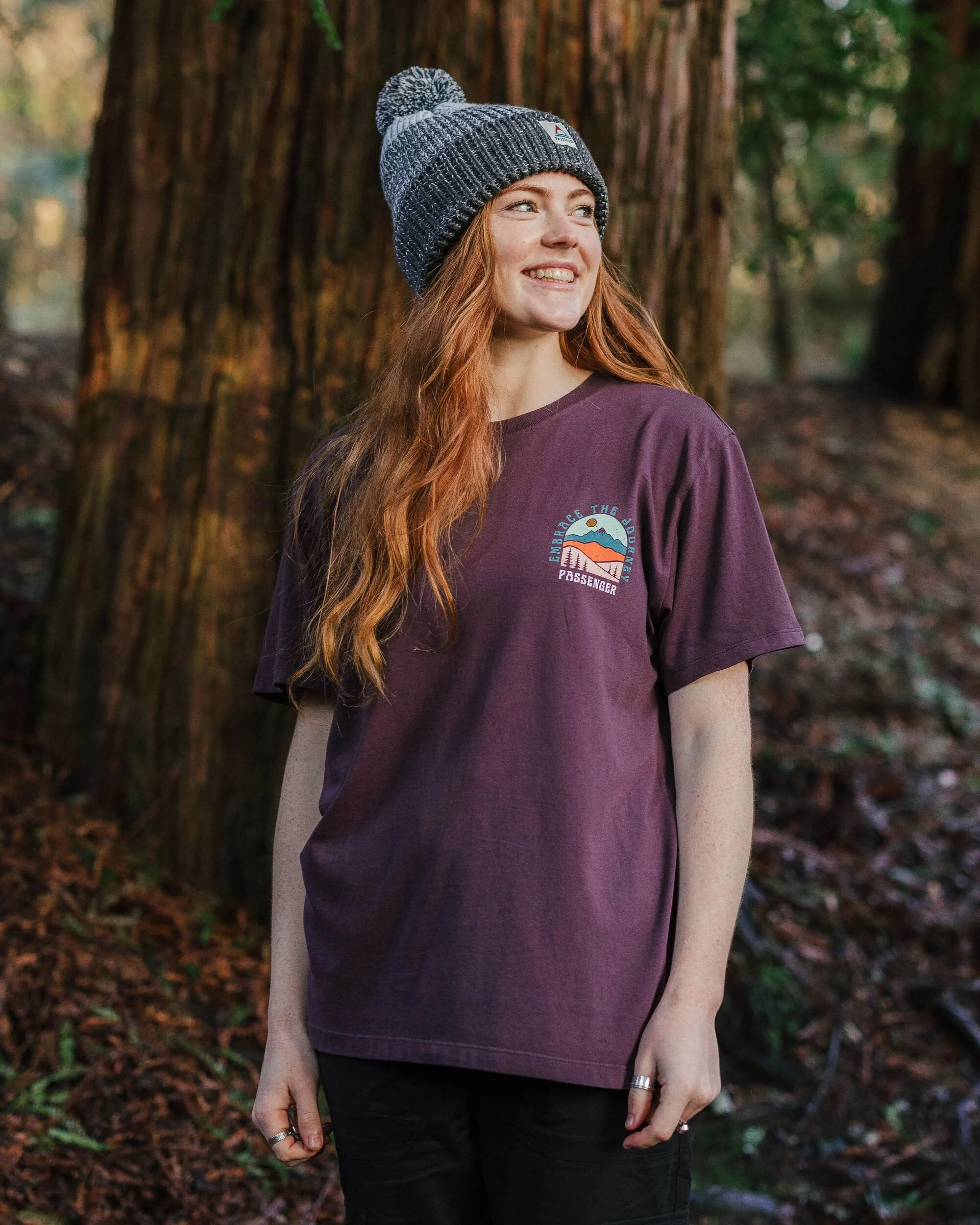 Outlook Oversized T-Shirt - Deep Plum - Image 3