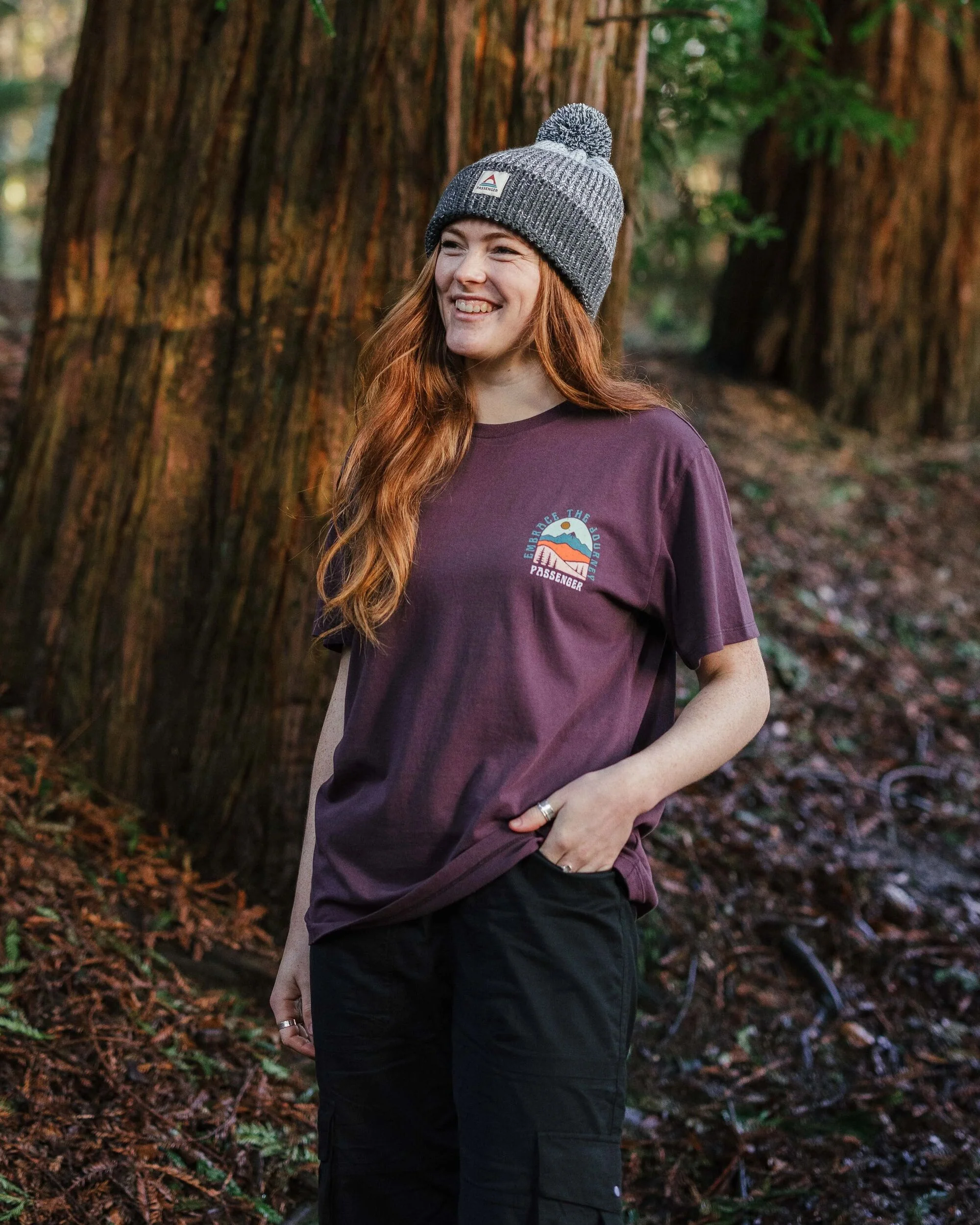 Outlook Oversized T-Shirt - Deep Plum - Image 5