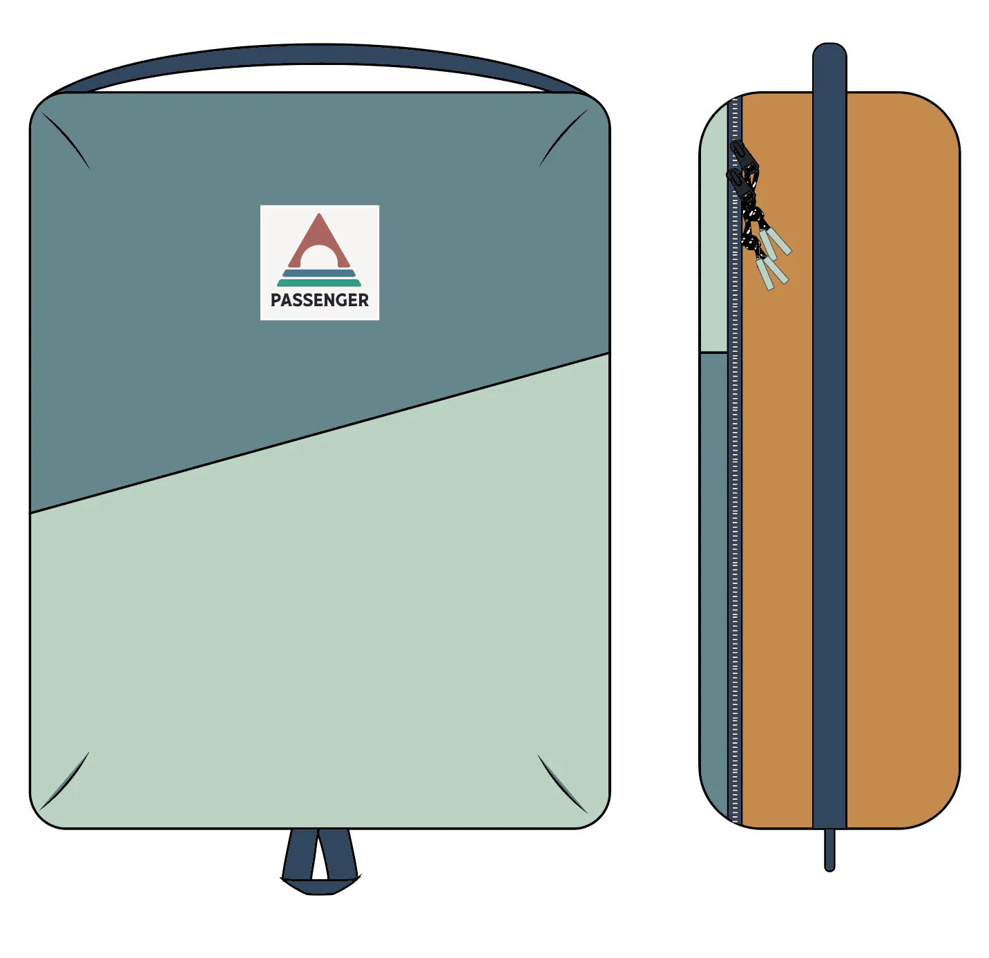 Packing Cube 9L - Spearmint/Deep Ocean - Image 12
