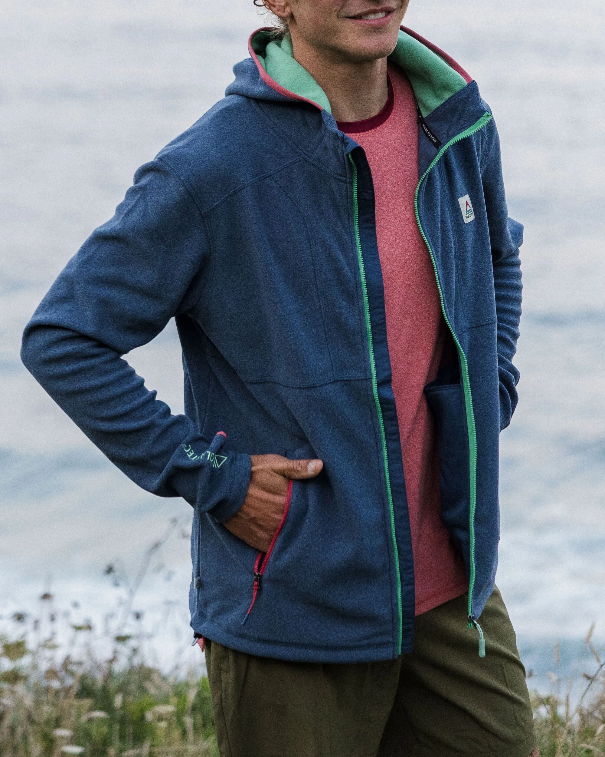 Pinegrove Polartec® Fleece Hoodie - Dark Denim Marl