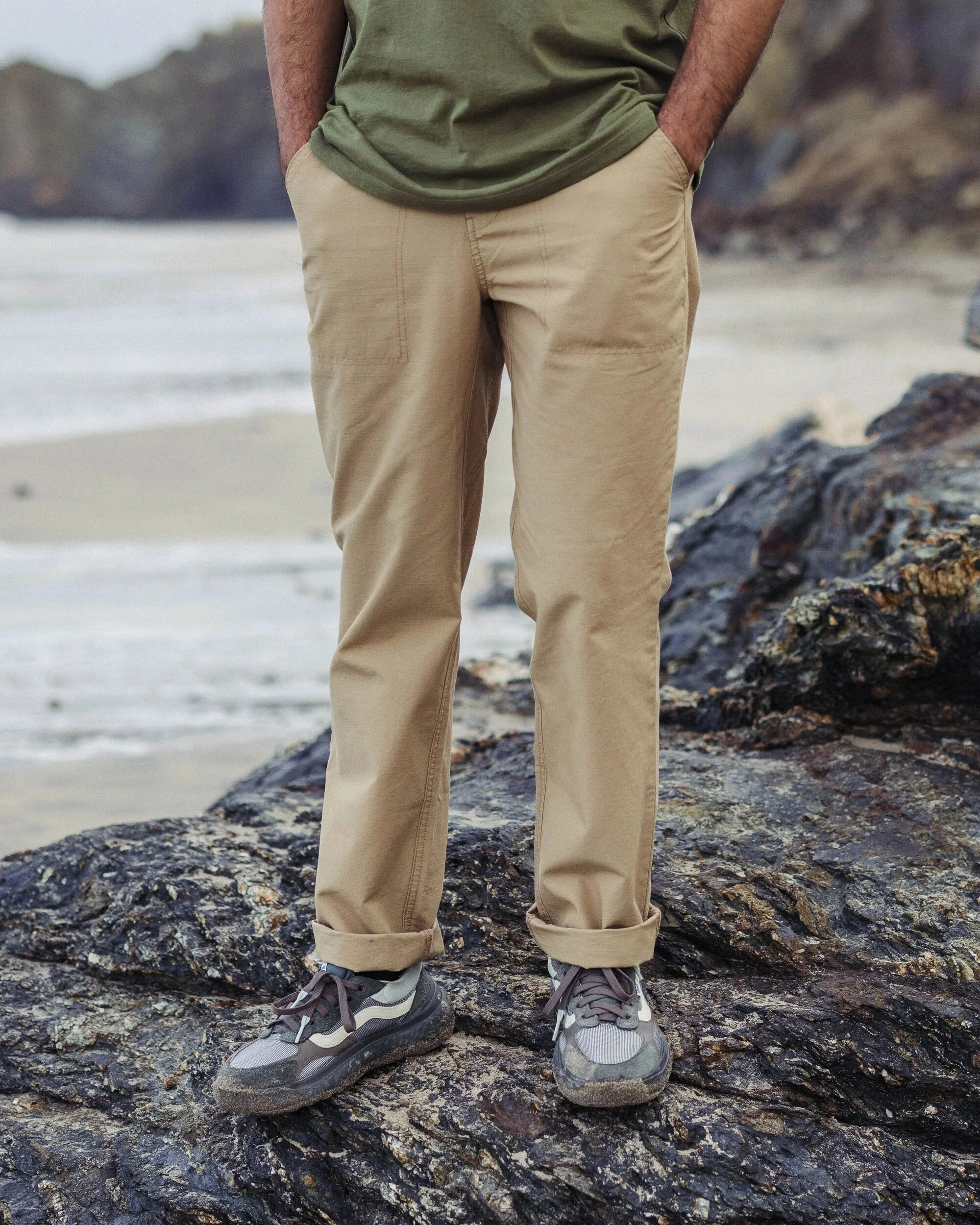 Rif-Raf Organic Cotton Ripstop Trouser - Biscuit