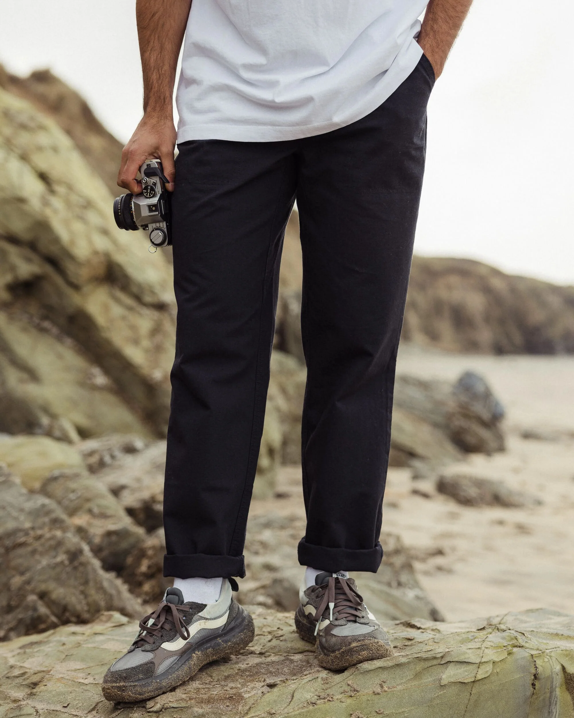 Rif-Raf Organic Cotton Ripstop Trouser - Black
