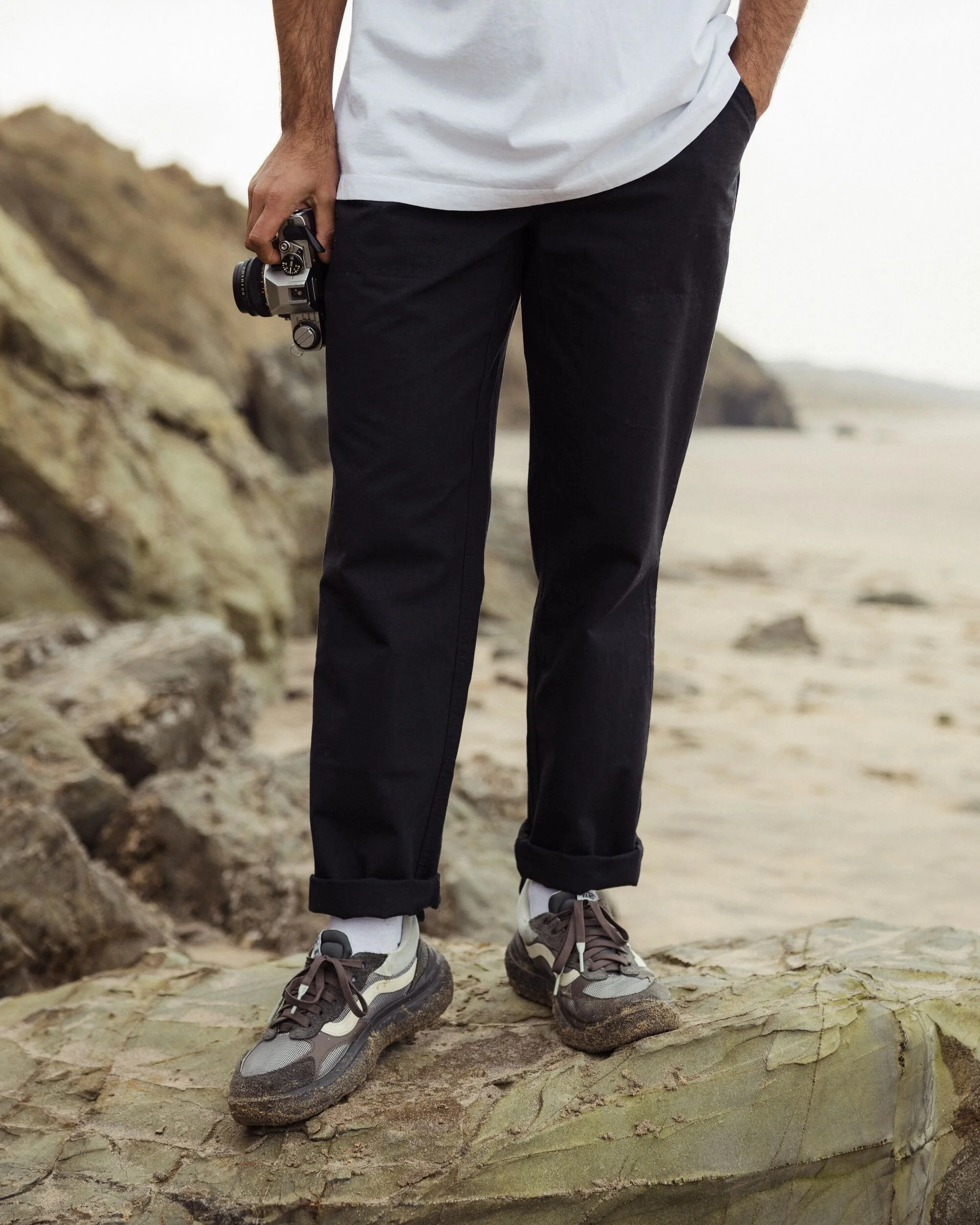 Rif-Raf Organic Cotton Ripstop Trouser - Black - Image 4