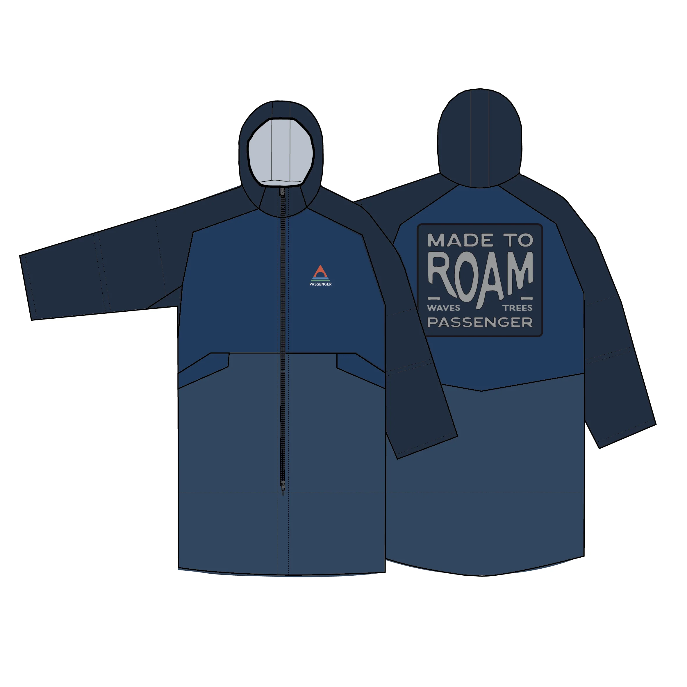 Riptide Packable Changing Robe - Rich Navy/Dark Denim - Image 10