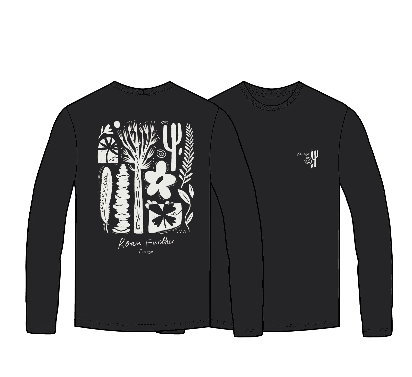 Roam Further Relaxed Fit LS T-Shirt - Black - Image 6