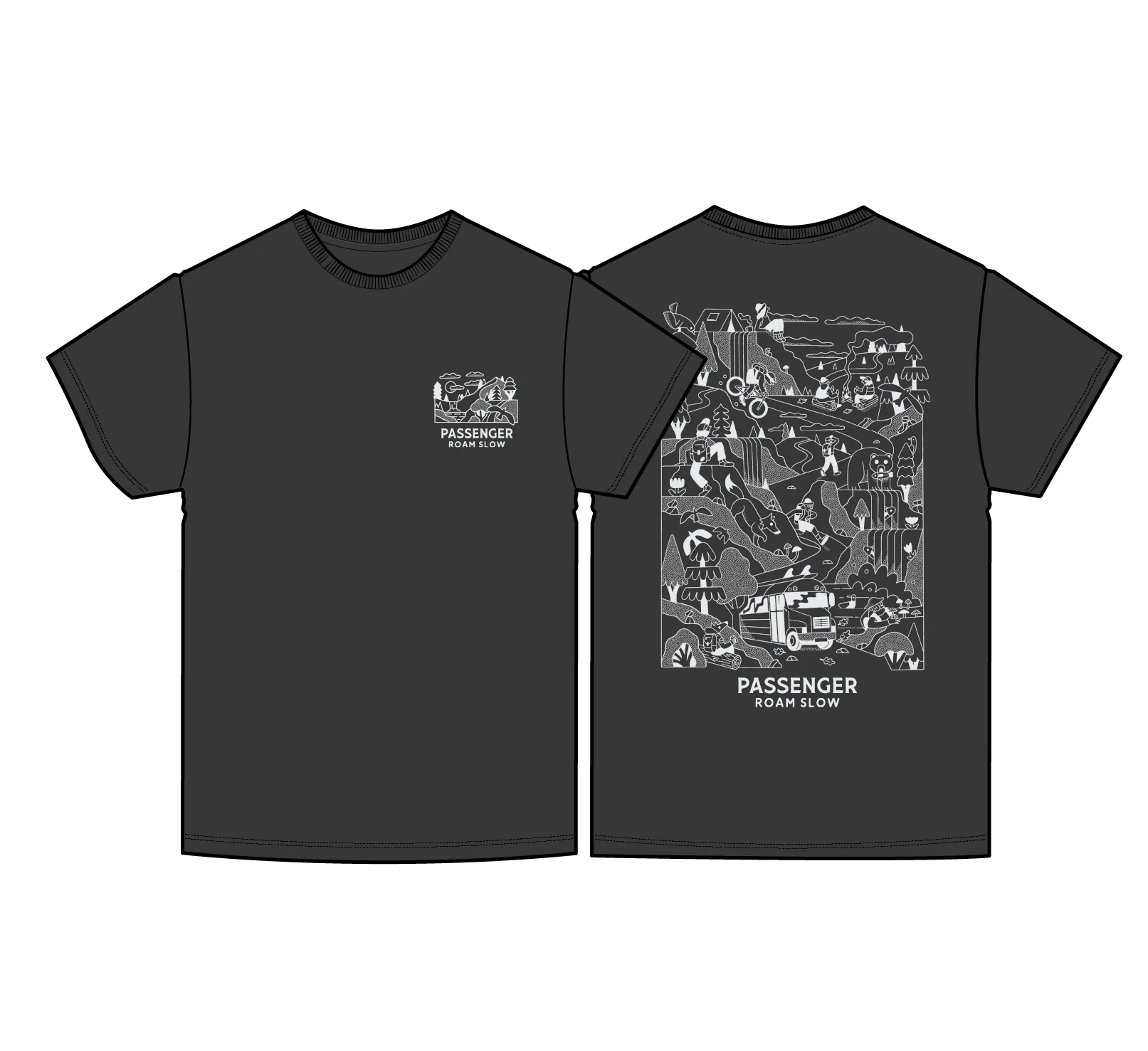 Roam Slow Men's T-Shirt - Black - Image 7