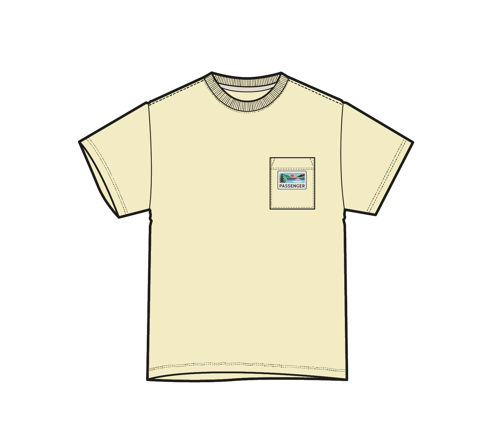 Roamer Patch Relaxed Fit T-Shirt - Pale Yellow - Image 5