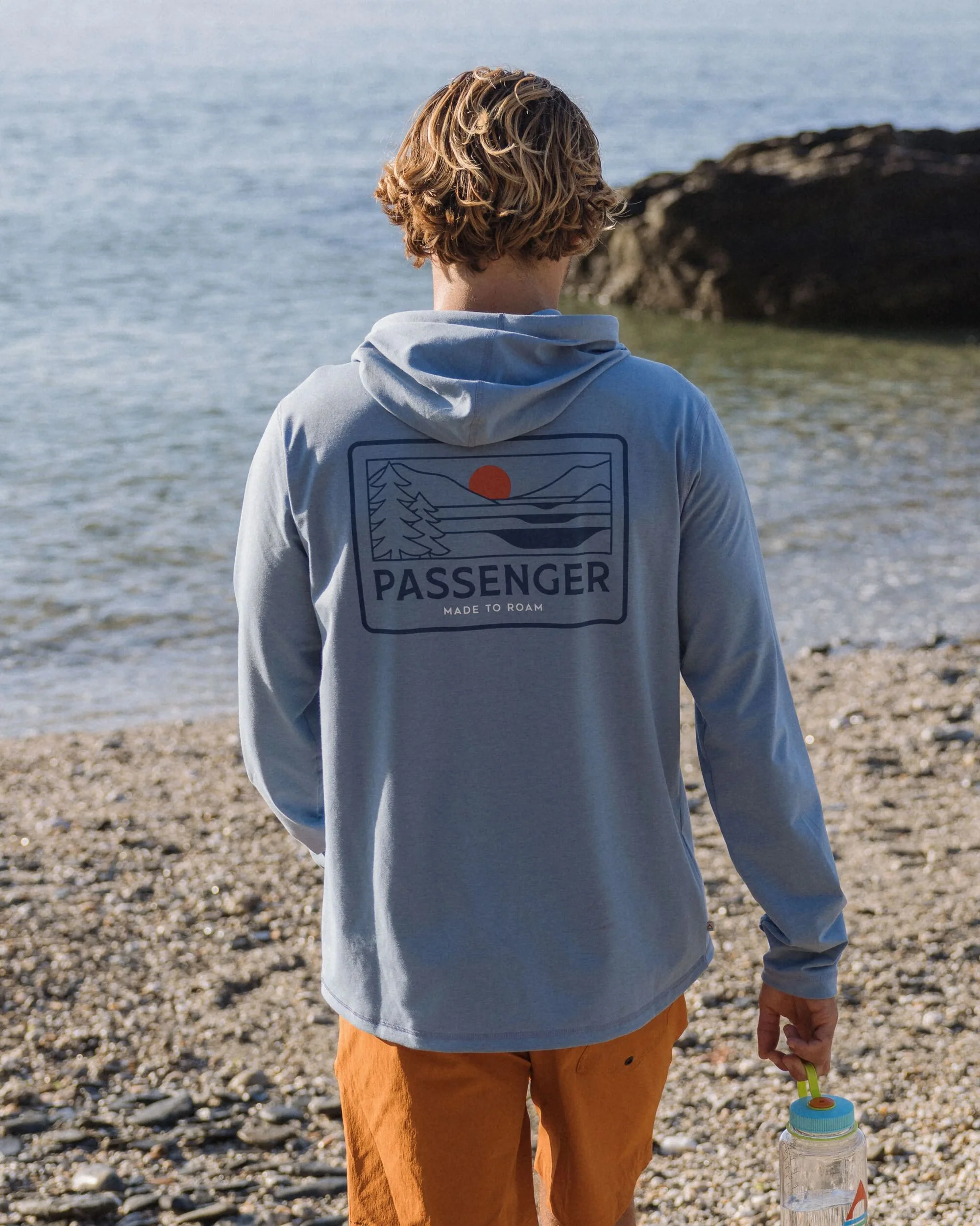 Roamscreen UPF50 Drirelease® Men's Hoodie - Faded Denim