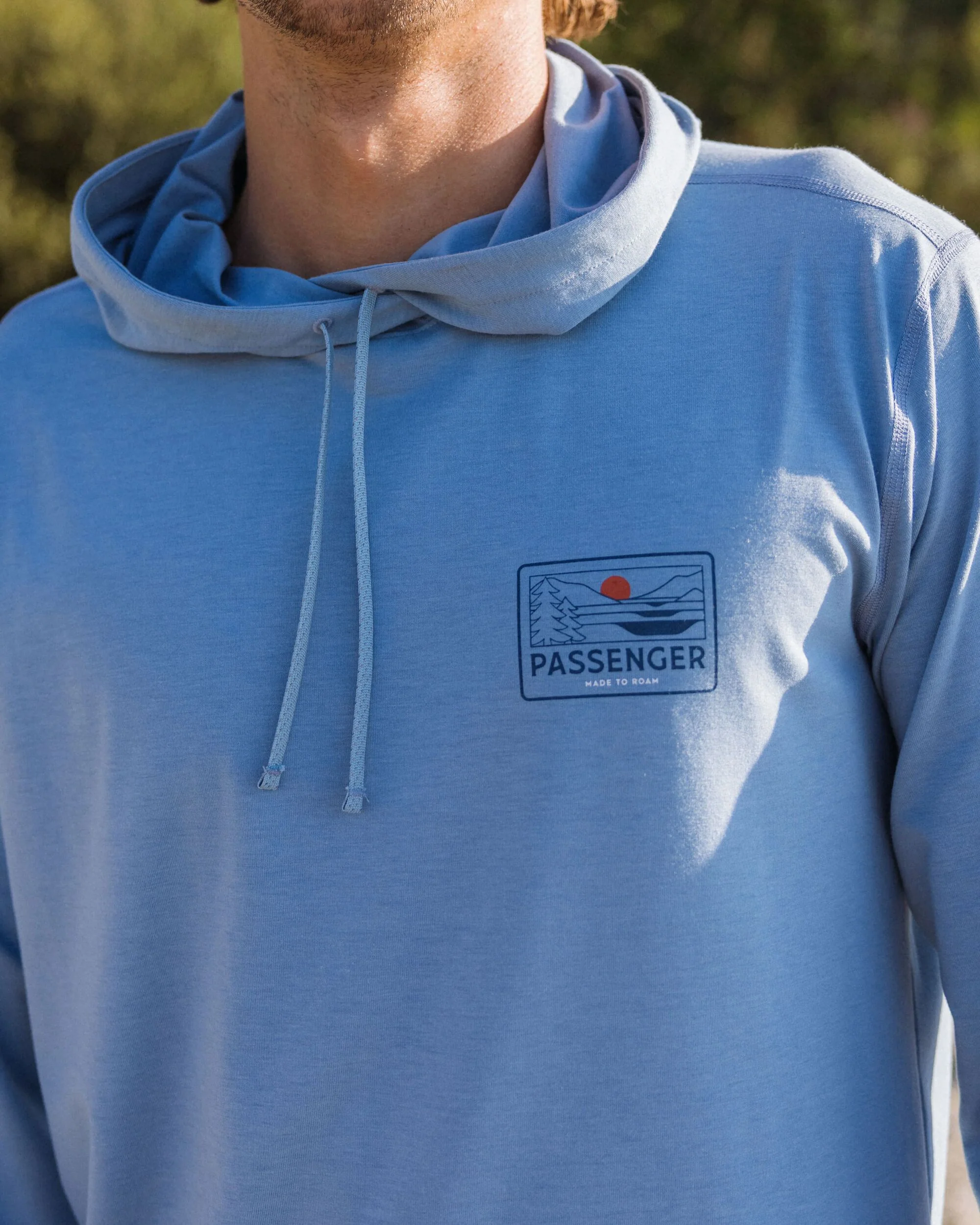 Roamscreen UPF50 Drirelease® Men's Hoodie - Faded Denim - Image 4