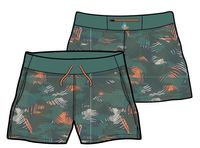 Roundtrip Trail Short 5" - Palm Camo Deep Sea - Image 7
