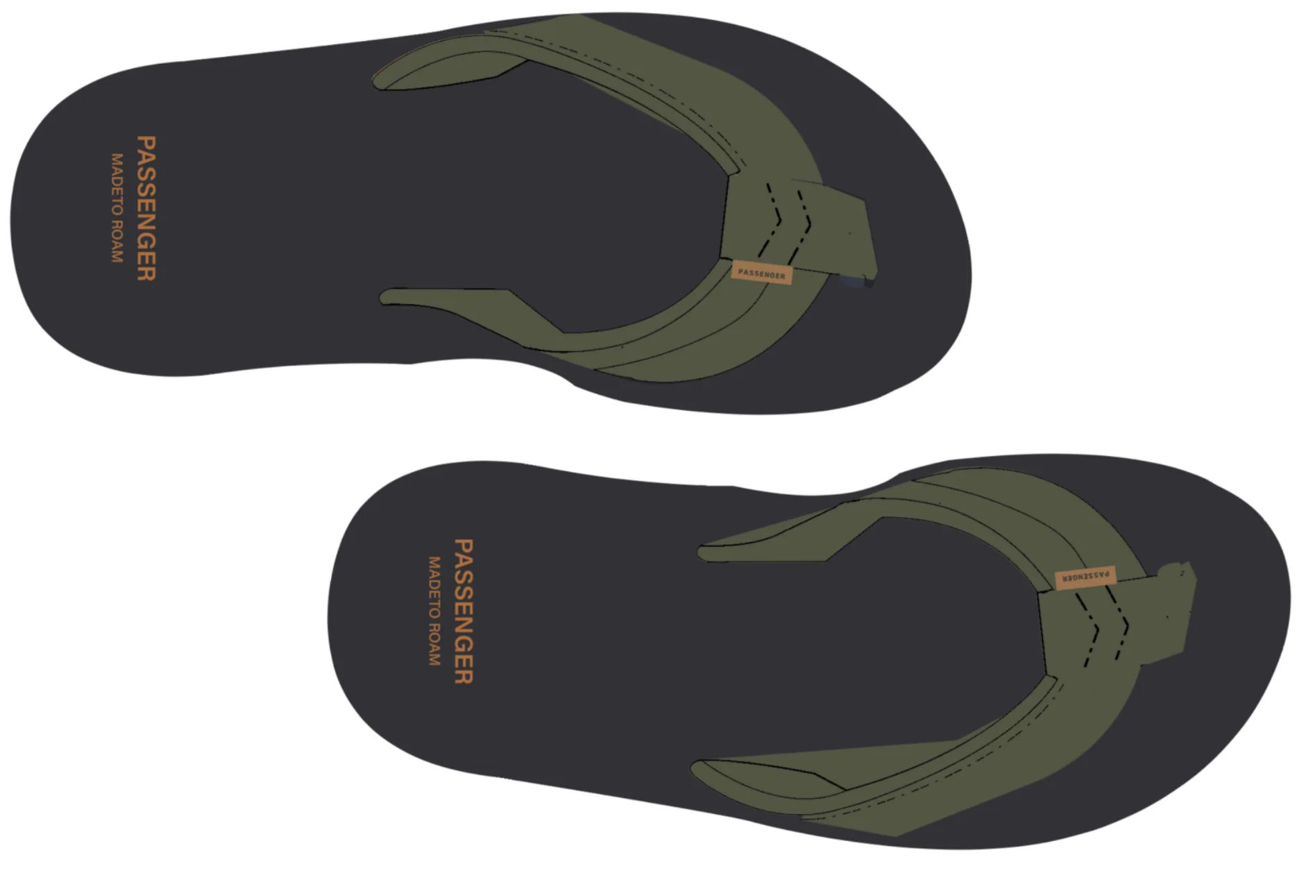 Santos Flip Flop - Khaki - Image 11
