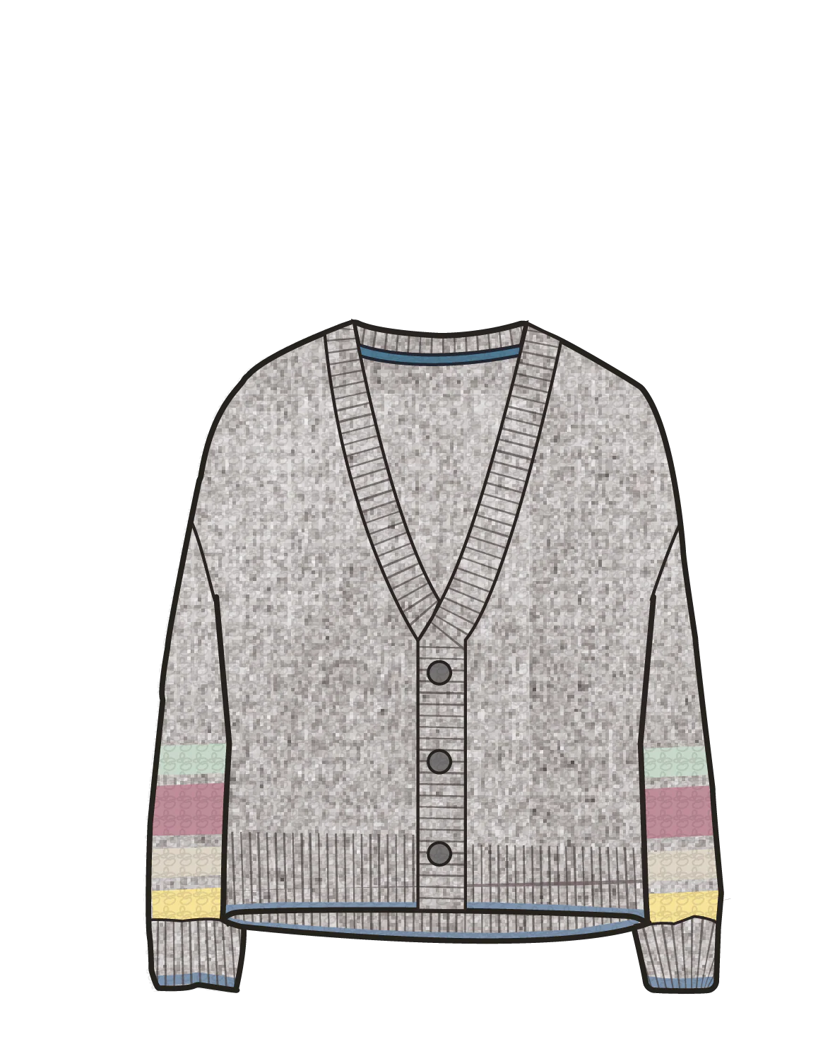 Serenity Knitted Cardigan - Grey Marl - Image 10