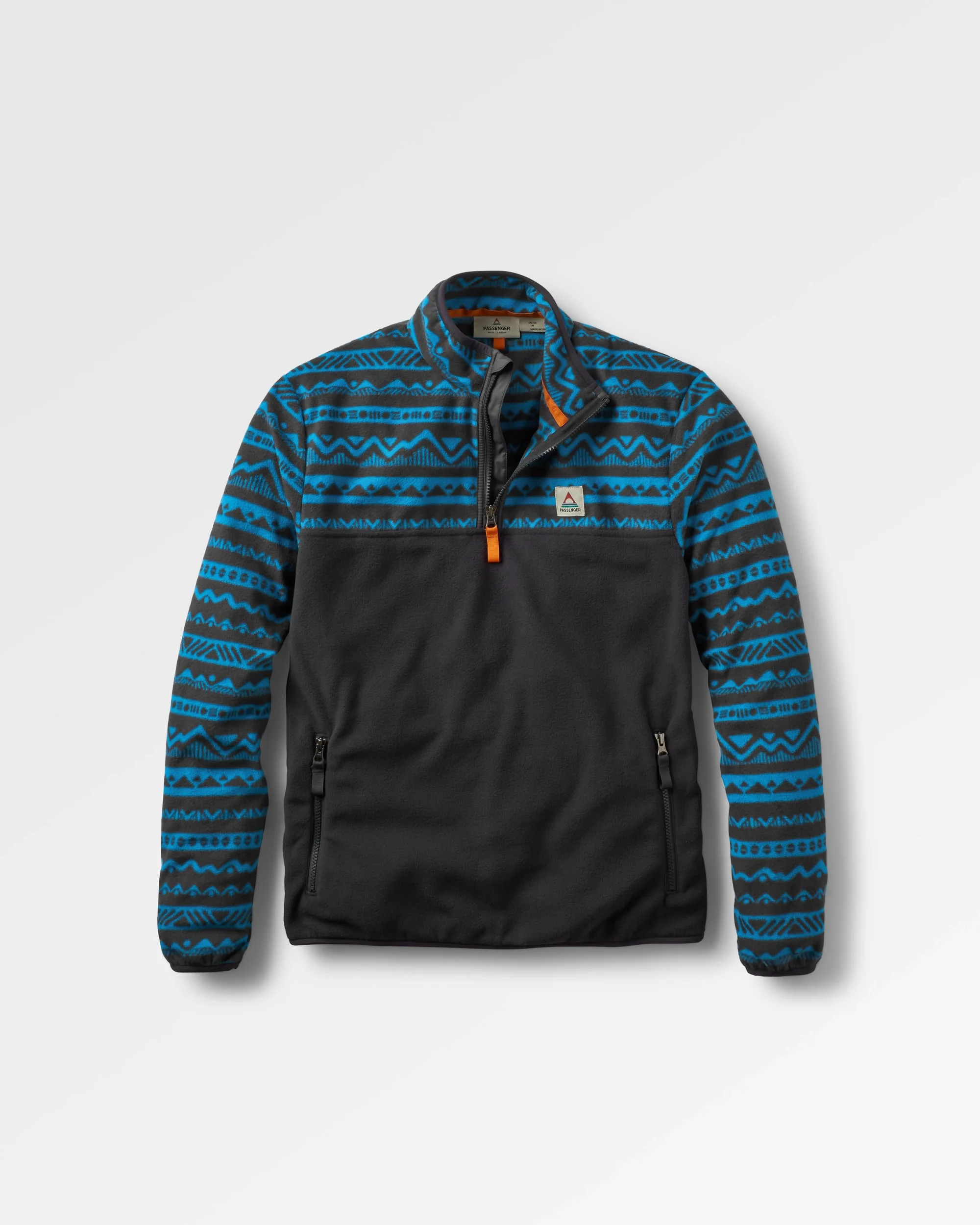 Set Off Polar 1/4 Zip Fleece - Mountain Geo Charcoal/Bluejay - Image 2