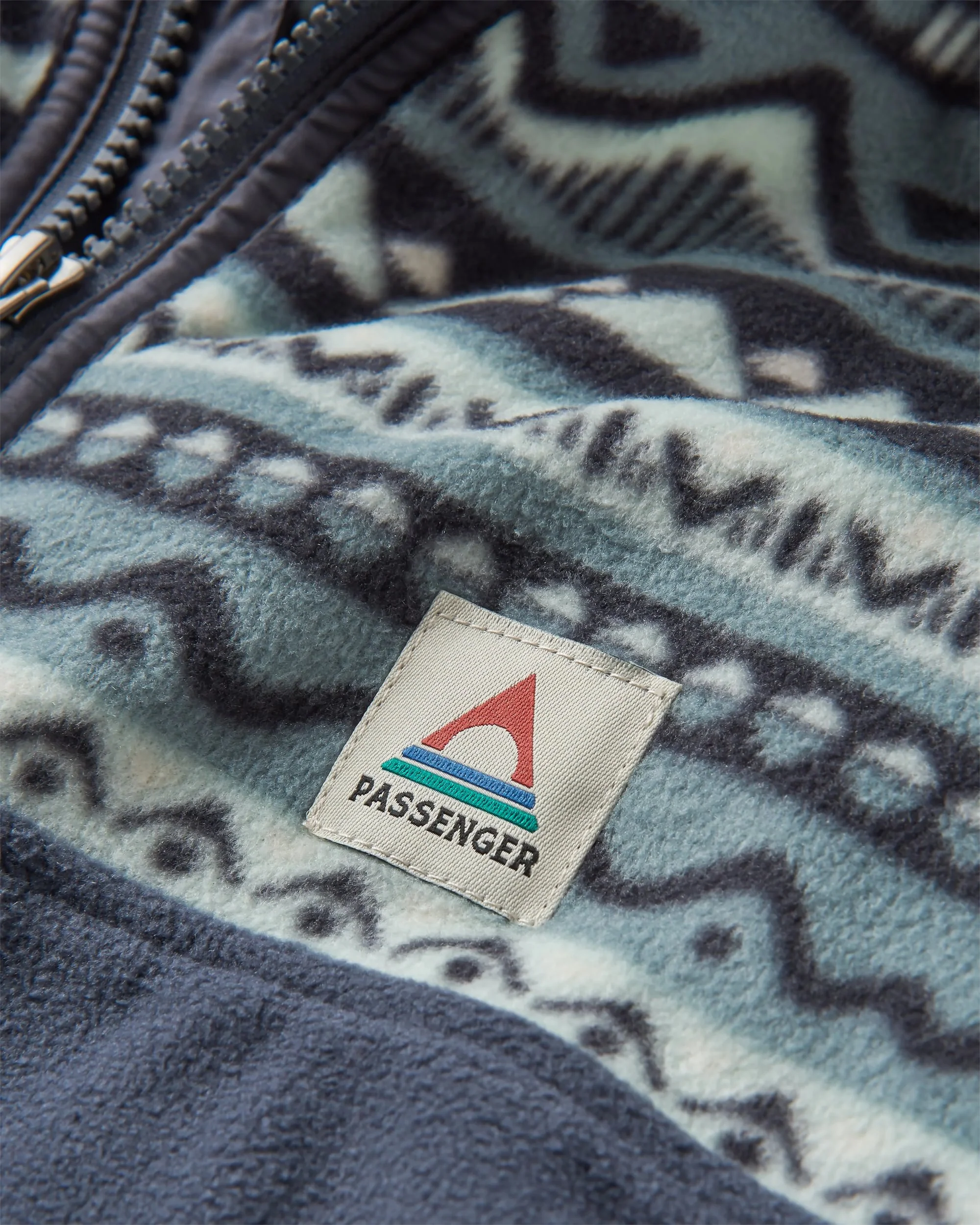 Set Off Polar 1/4 Zip Fleece - Mountain Geo Stormy Sea - Image 6