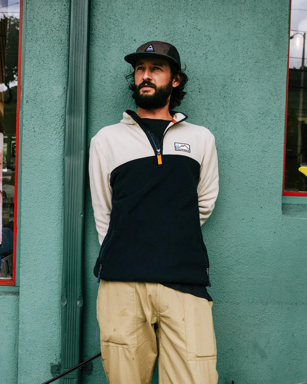 Set Off Polar 1/4 Zip Fleece - Oatmeal - Image 5