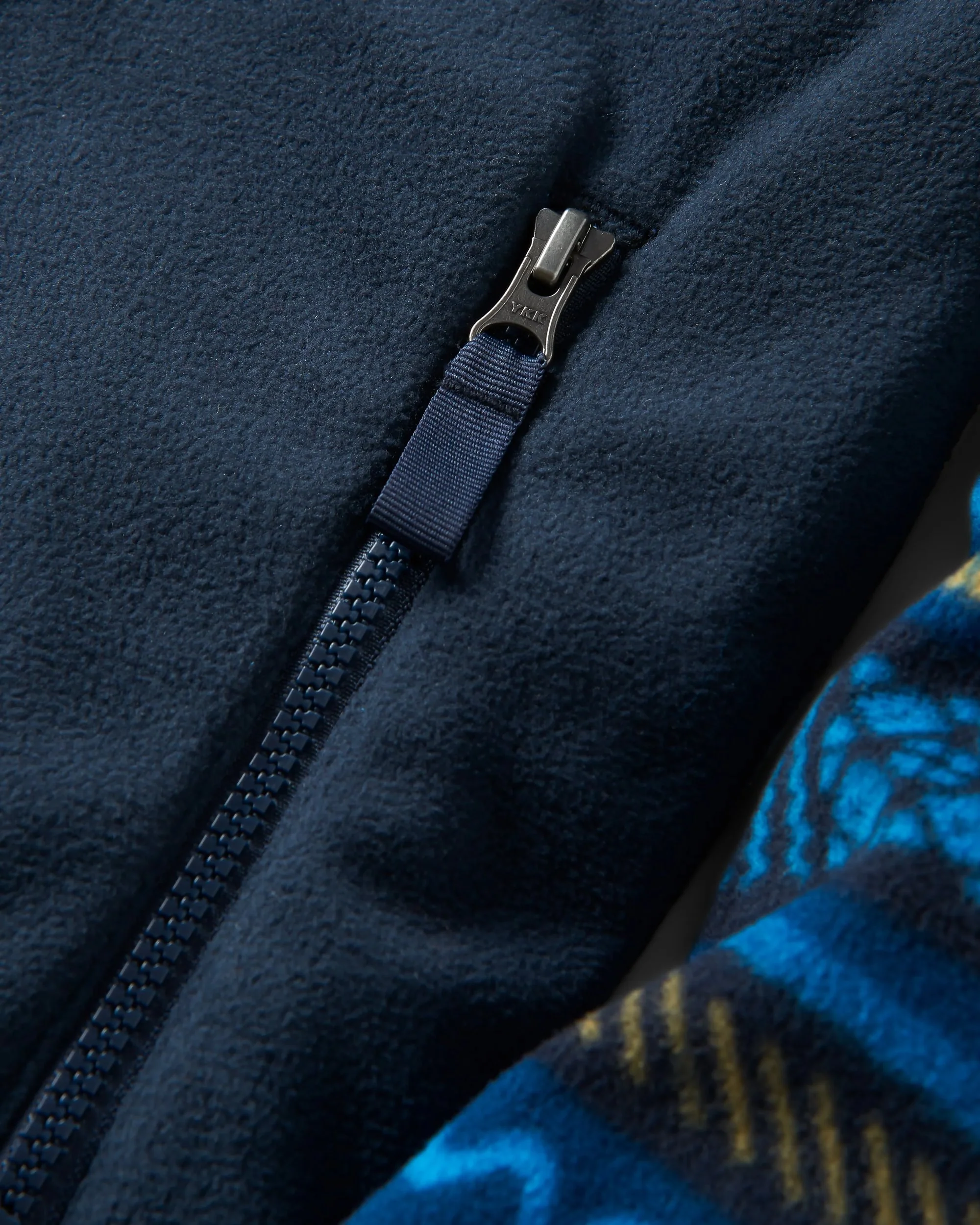 Set Off Polar 1/4 Zip Fleece - Patchwork Stripe Tidal Blue/ Deep Navy - Image 9