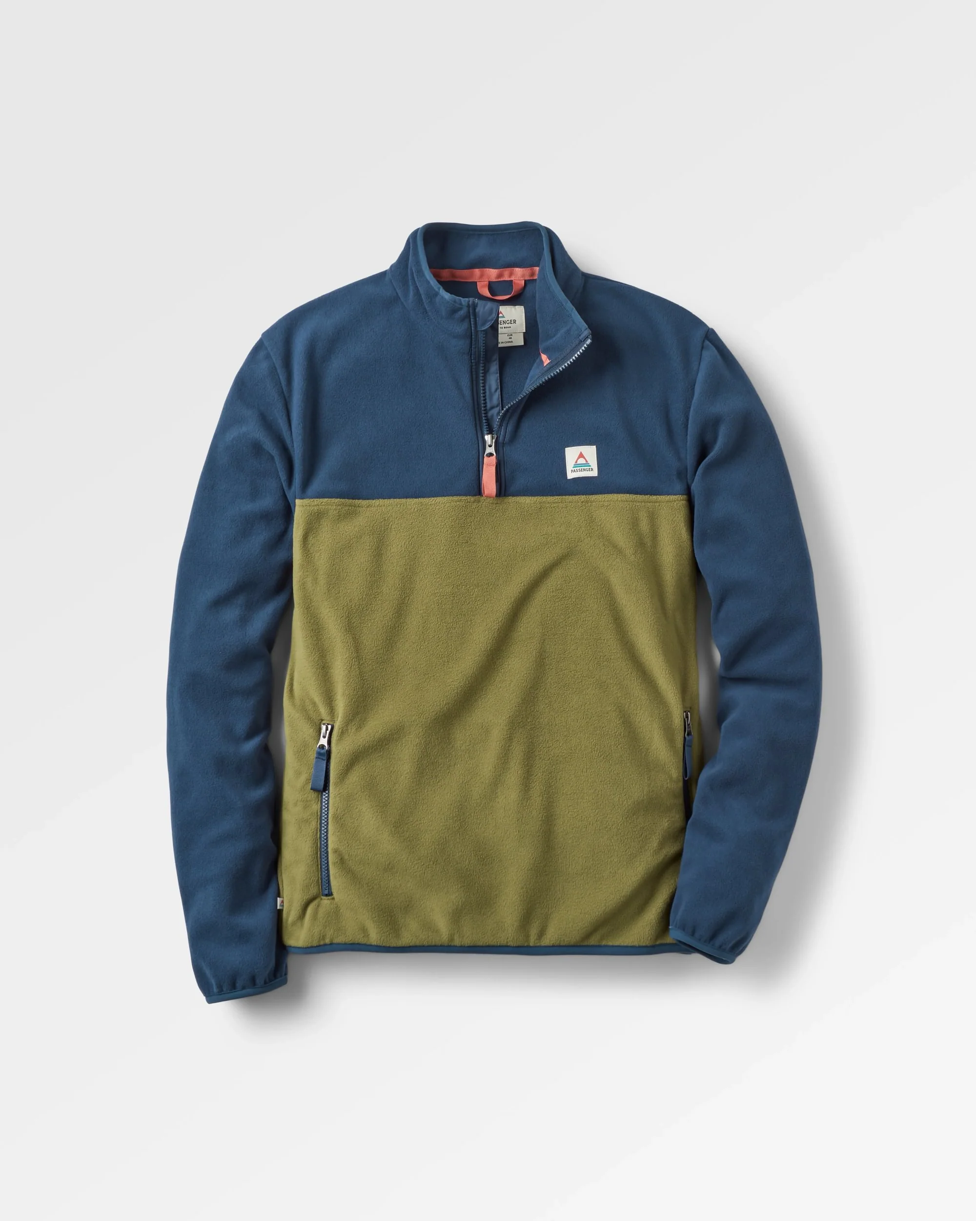Set Off Polar 1/4 Zip Fleece - Rich Navy/Khaki - Image 2