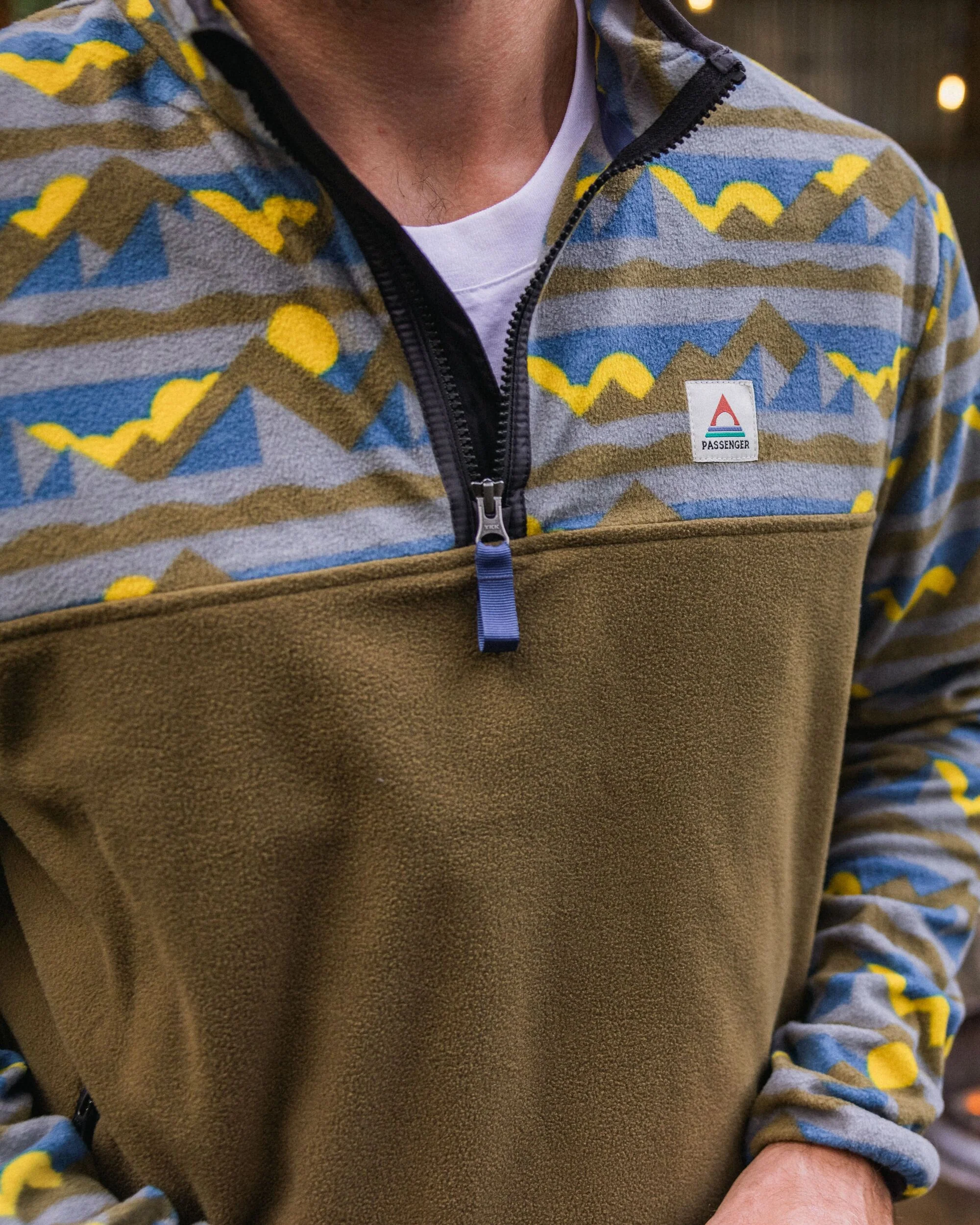 Set Off Polar 1/4 Zip Fleece - Views Dark Olive - Image 4