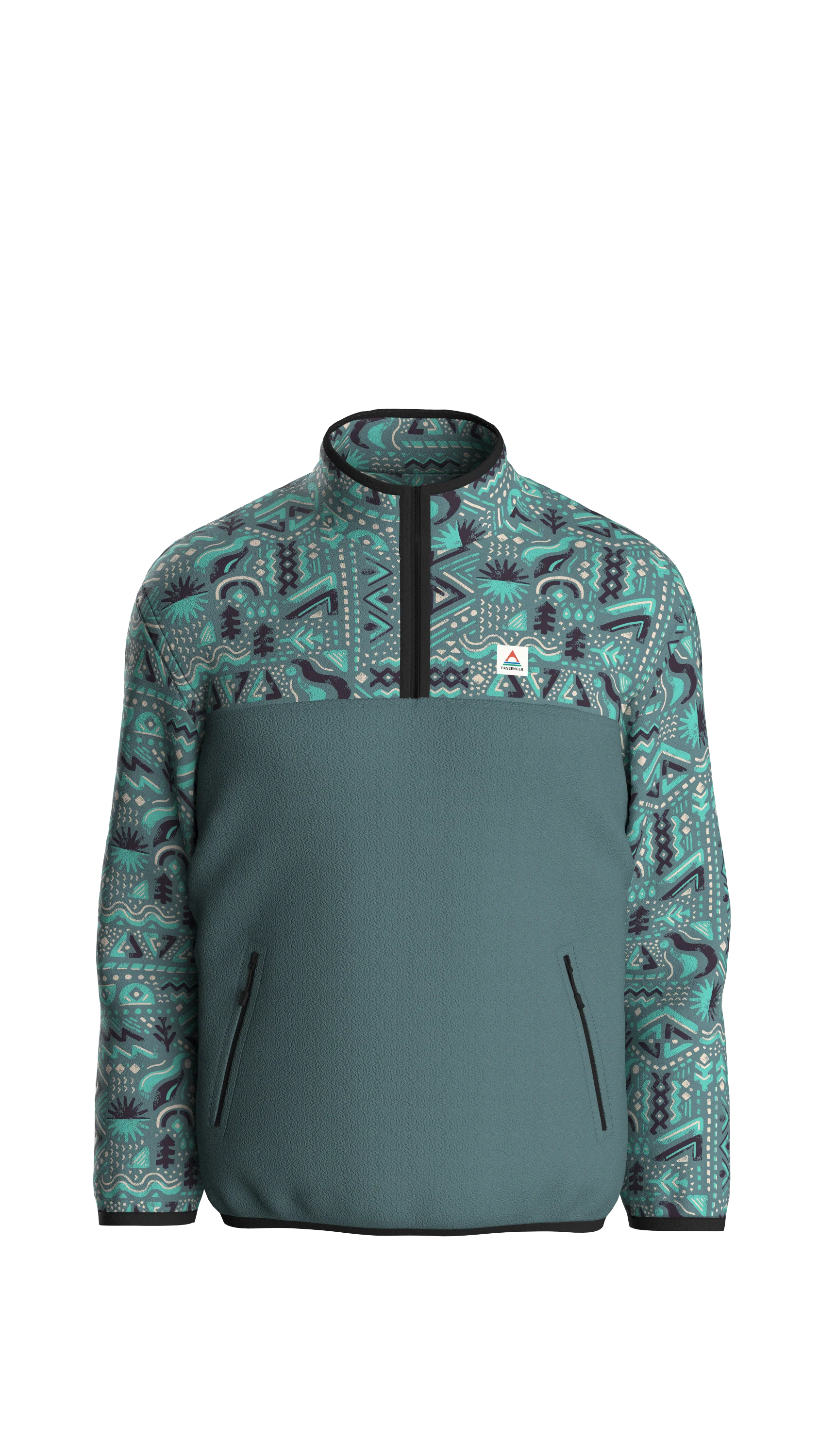 Set Off Polar 1/4 Zip Fleece - Elemental Geo Arctic - Image 11