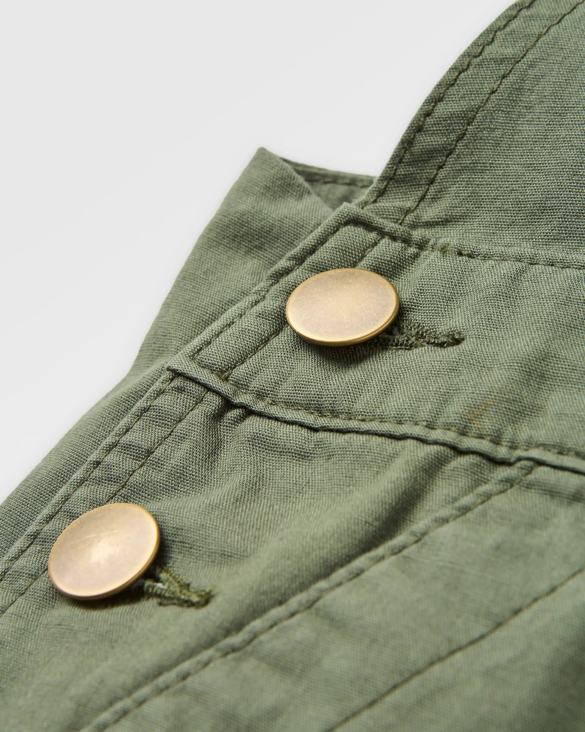 Shuffle Light Cotton Short Dungarees - Wild Green - Image 7