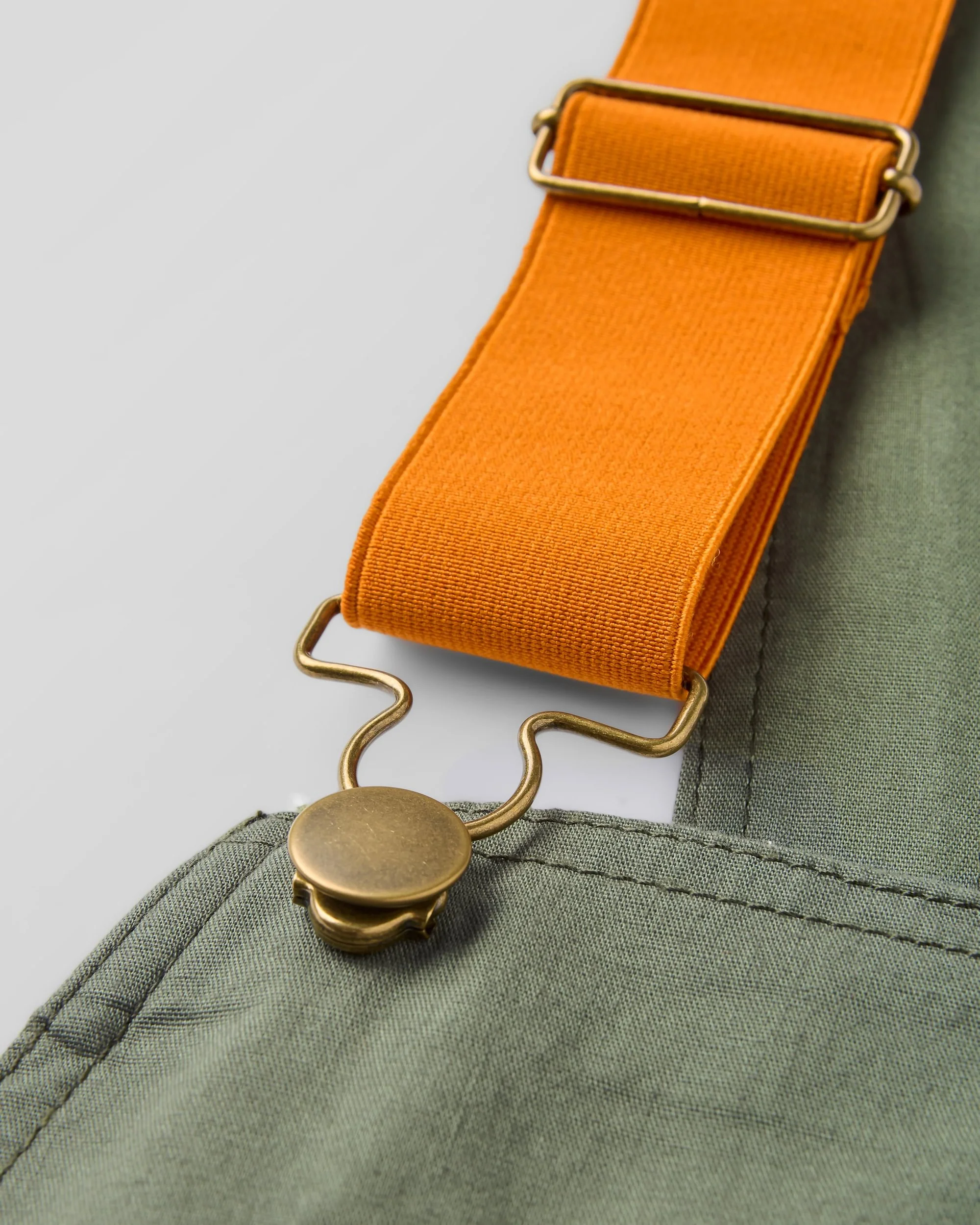 Shuffle Light Cotton Short Dungarees - Wild Green - Image 9