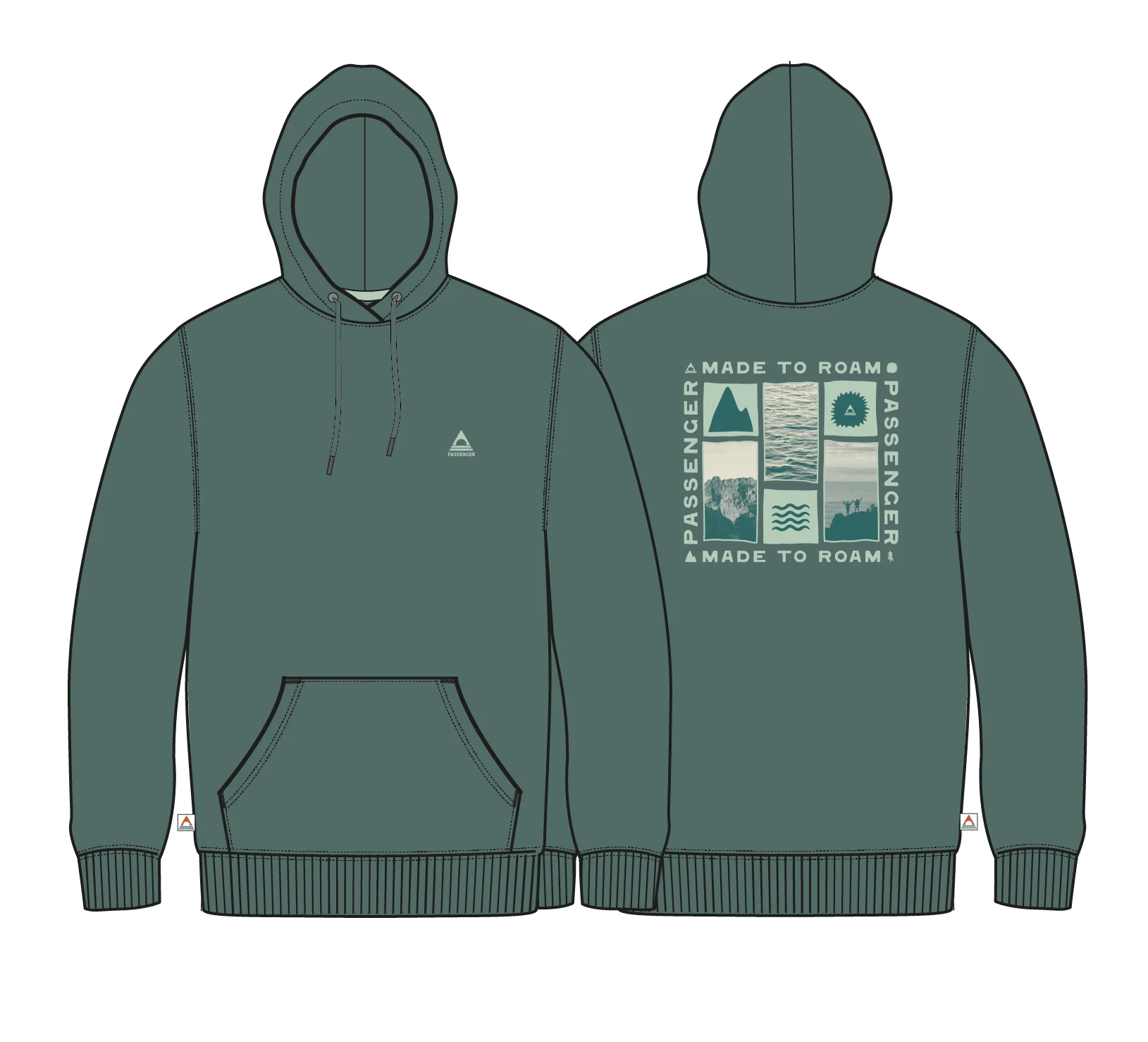 Snapshot Organic Cotton Relaxed Fit Hoodie - Deep Ocean - Image 12