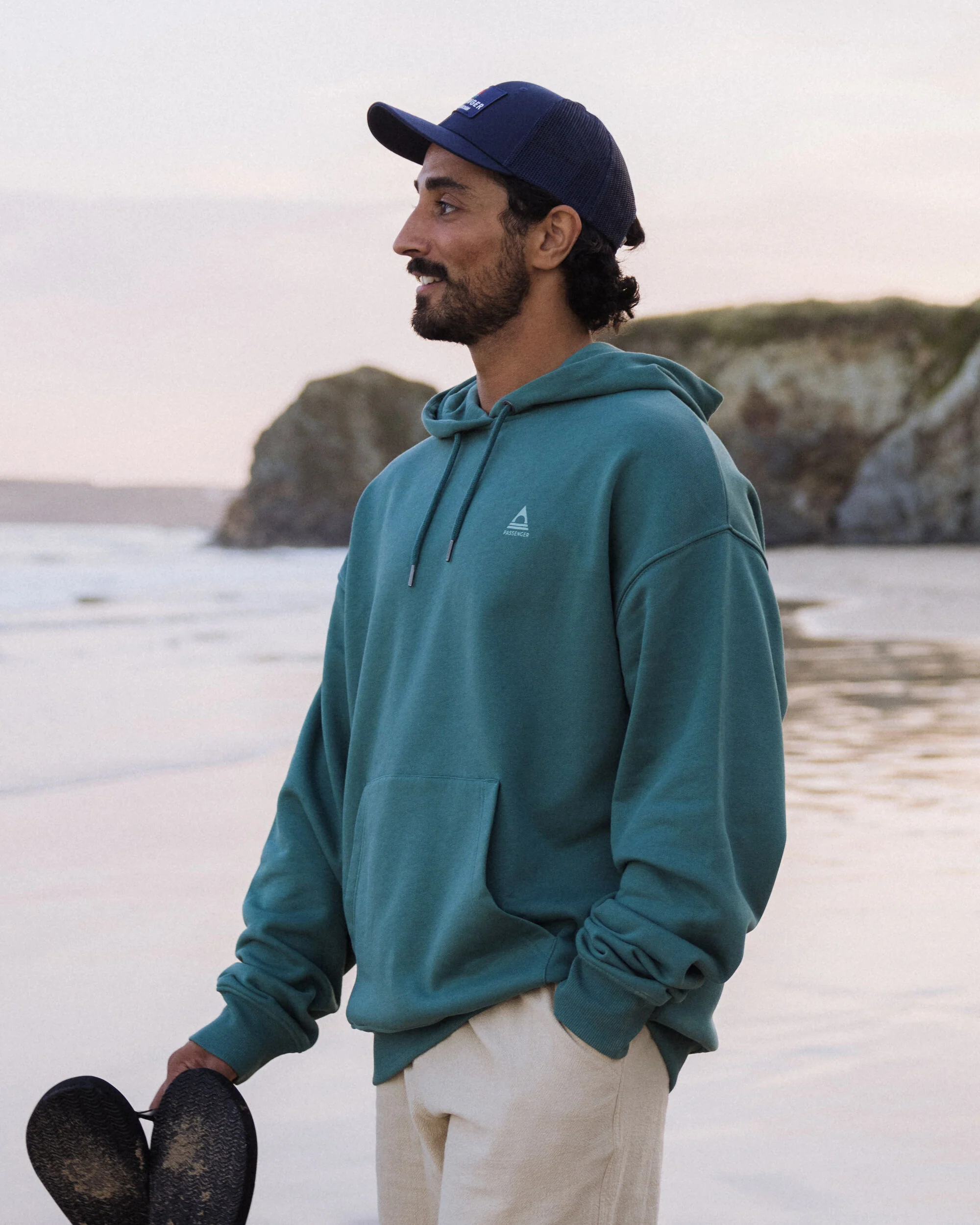 Snapshot Organic Cotton Relaxed Fit Hoodie - Deep Ocean - Image 4