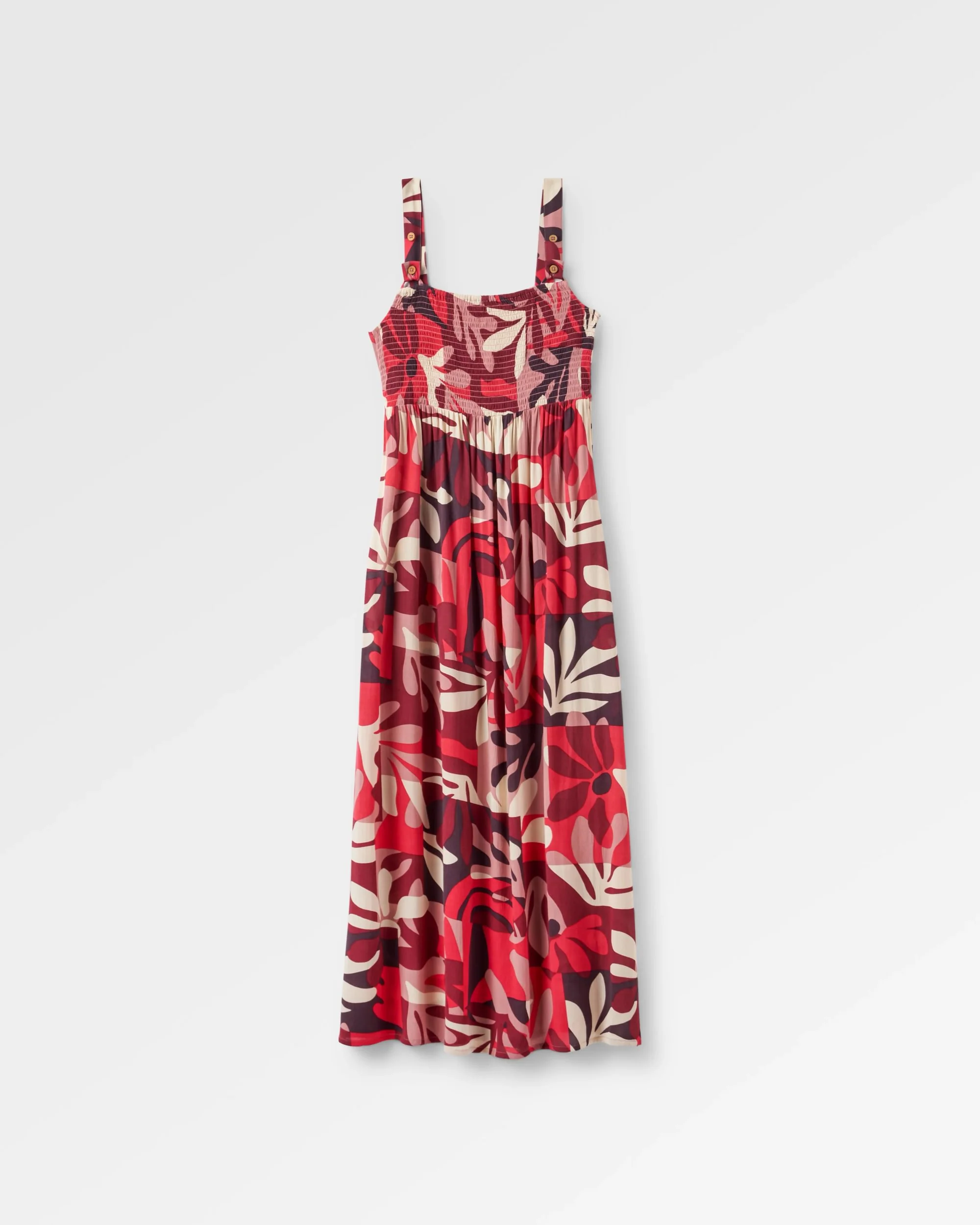 Soleis Woven Maxi Dress - Mountain Foliage Cranberry - Image 2