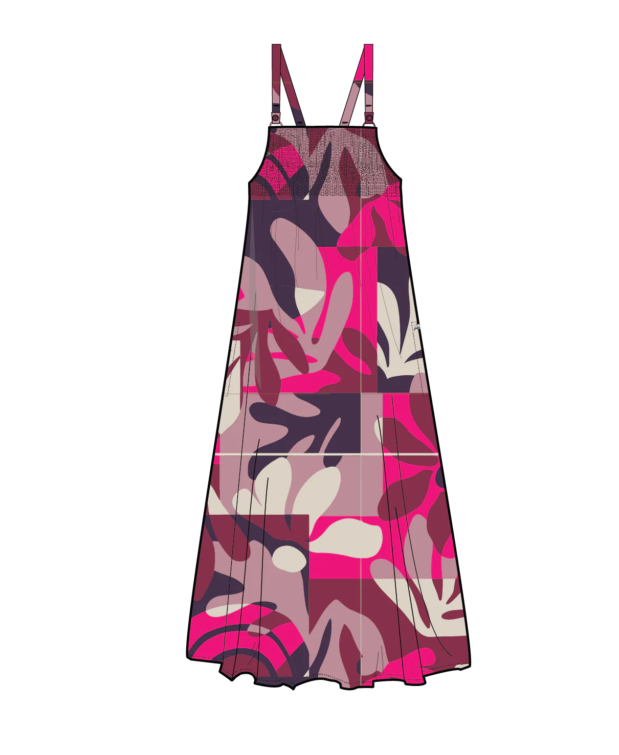 Soleis Woven Maxi Dress - Mountain Foliage Cranberry - Image 8