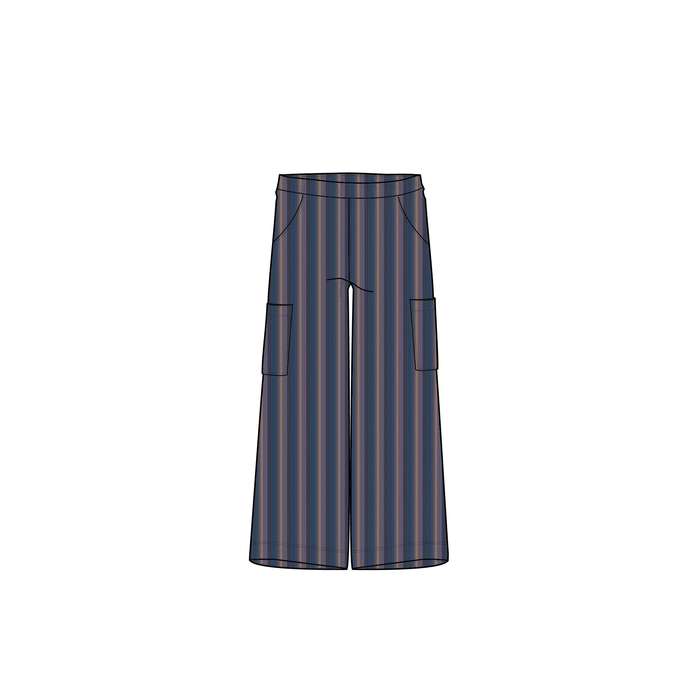 Someday Woven Trouser - Dark Denim Multi Stripe - Image 10