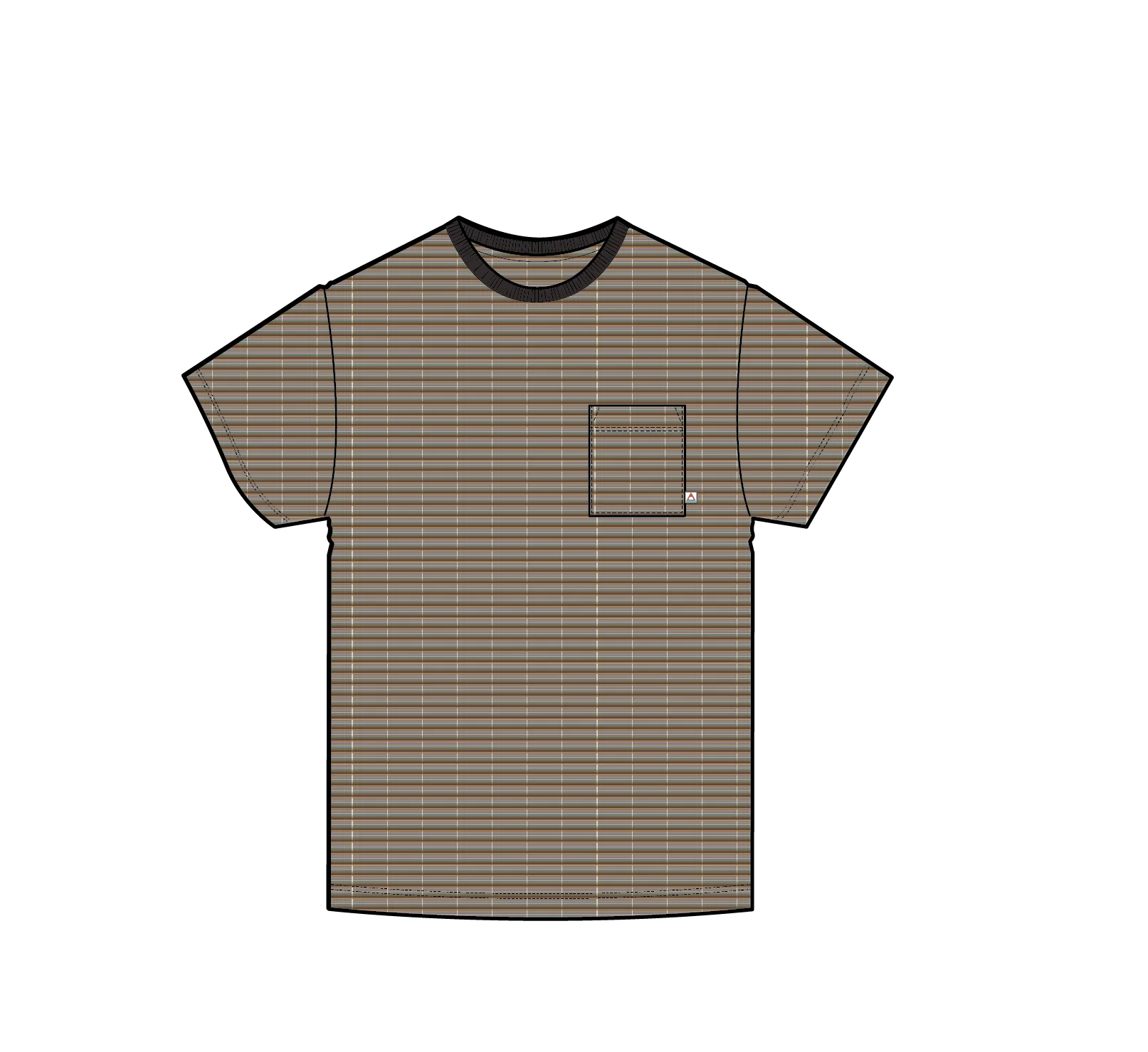 Sunscape Stripe Pocket T-Shirt - Birch - Image 5