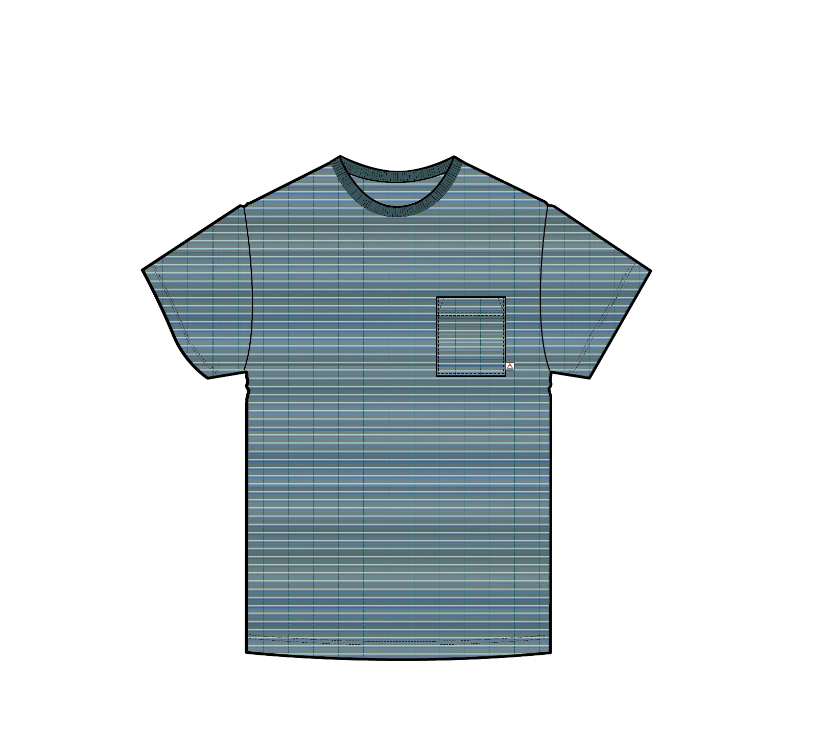 Sunscape Stripe Pocket T-Shirt - Mediterranean - Image 5