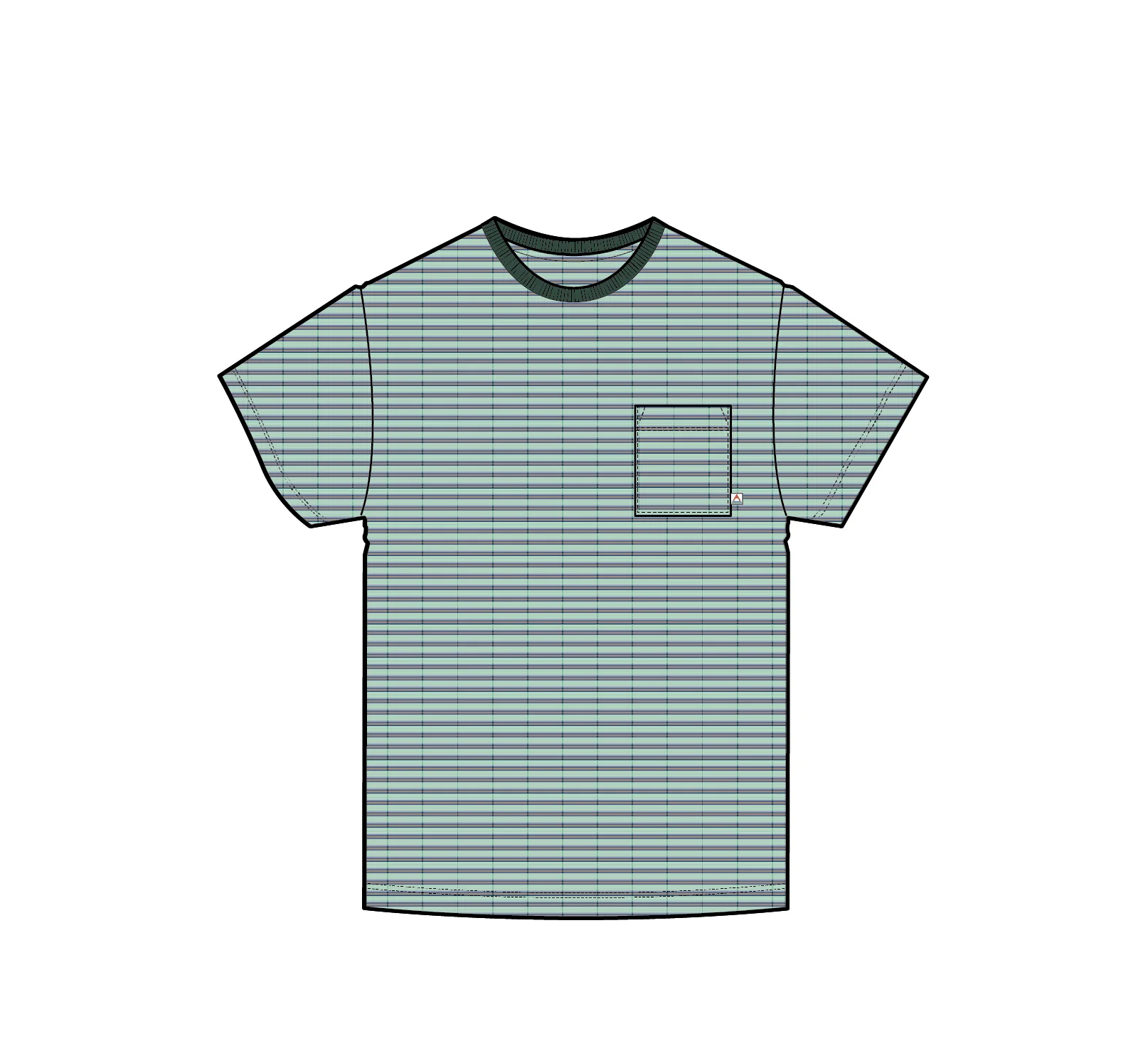 Sunscape Stripe Pocket T-Shirt - Seafoam - Image 5