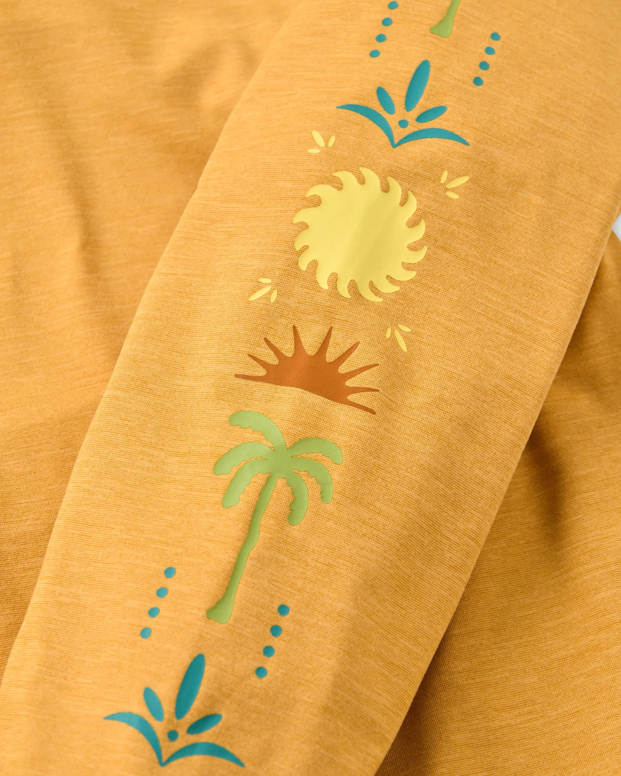Sunvale Hooded UPF50 LS T-Shirt - Spruce Yellow Marl - Image 2