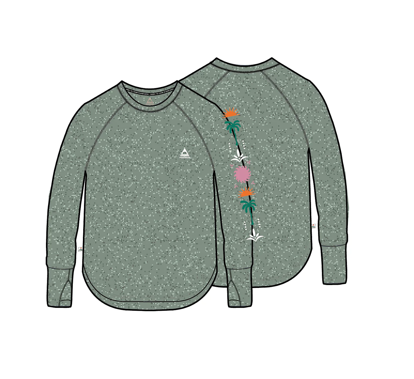 Sunvale Lightweight UPF50 LS T-Shirt - Pistachio Marl - Image 10