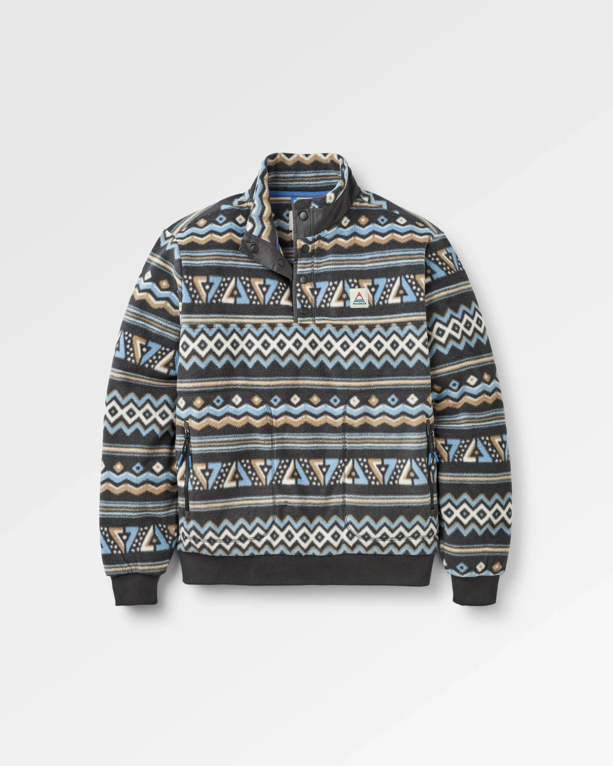 Take It Easy Polar Fleece - Geo Stripe Faded Black - Image 2