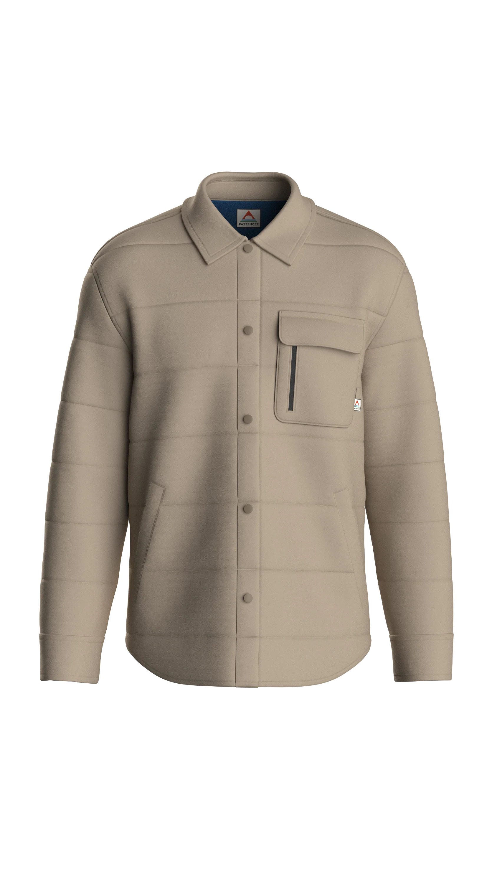 Taranaki Canvas Quilted Overshirt - Stone - Image 12