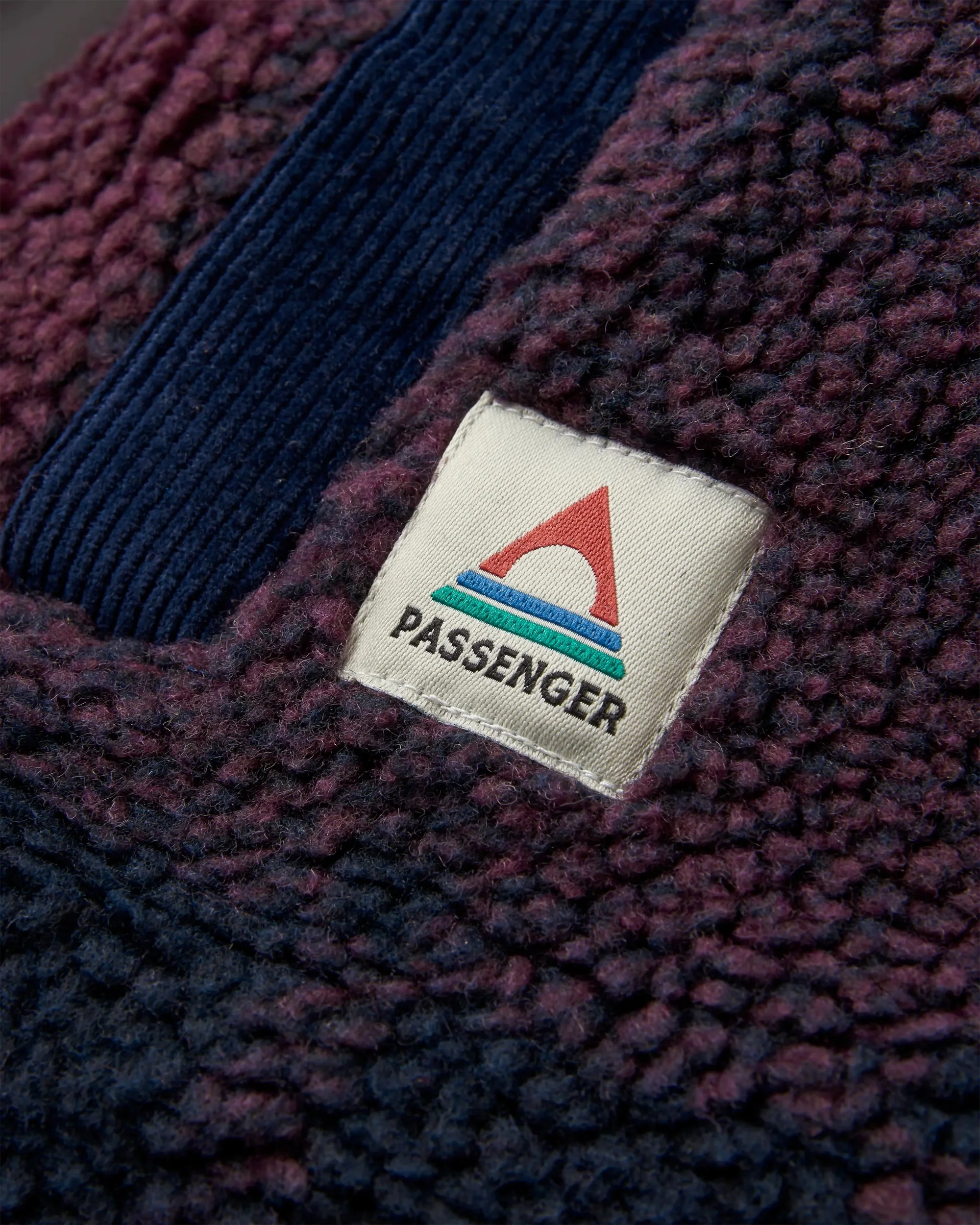 Tawny Deep-Pile Sherpa Fleece - Deep Plum/Deep Navy Check - Image 3