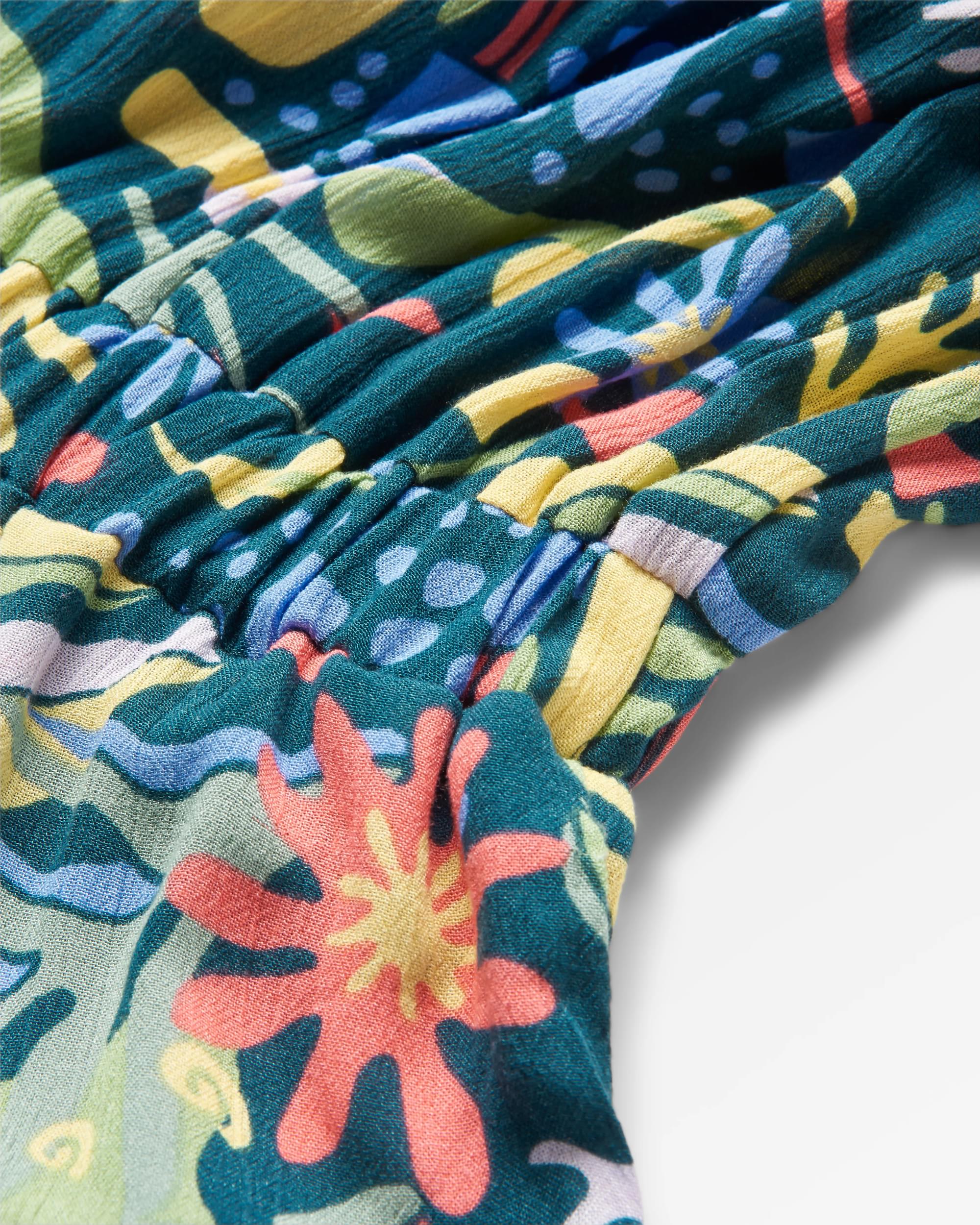 Thimbleberry Jumpsuit - Abstract Seaweed Tidal Blue - Image 19