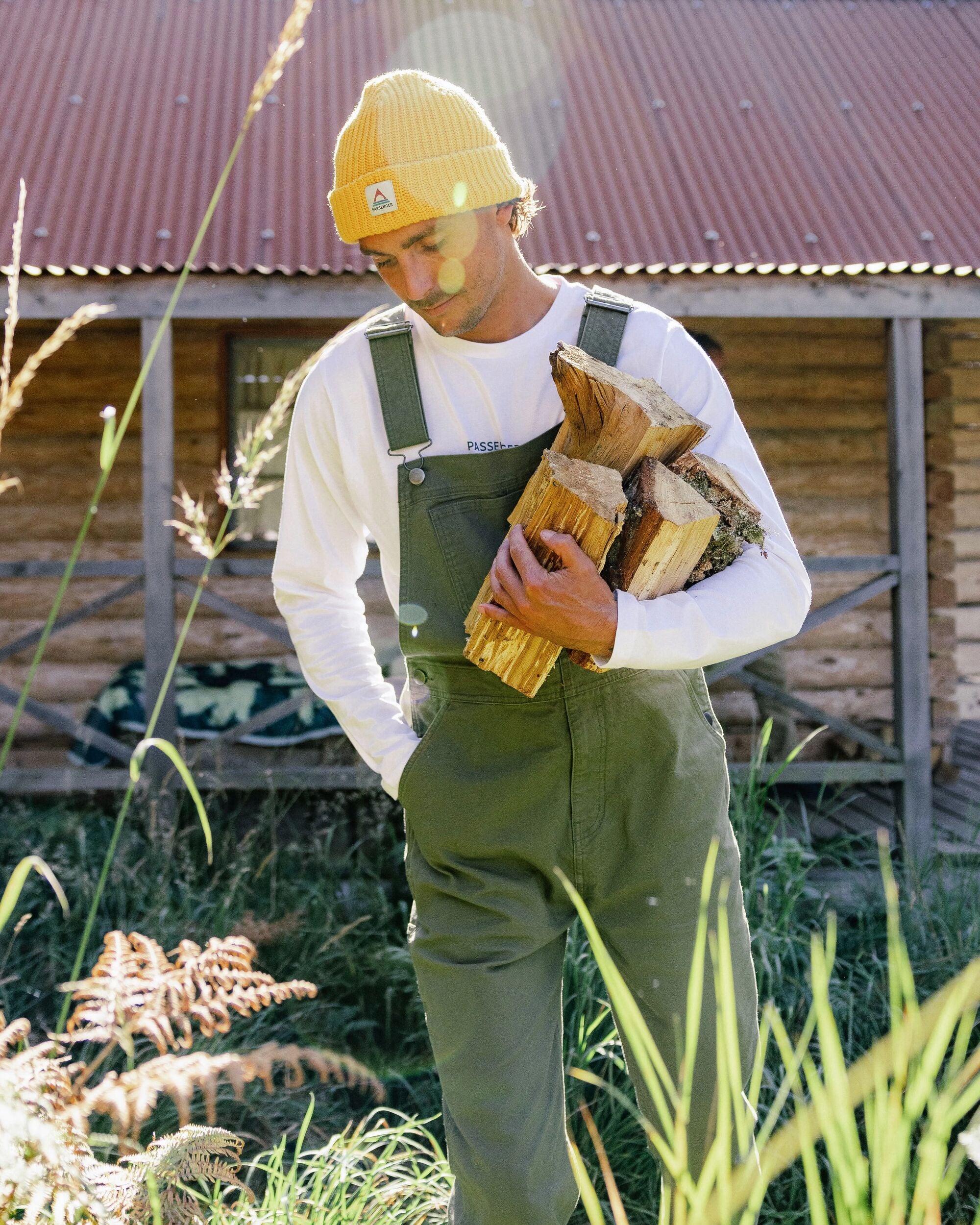 Vantage Cotton Canvas Dungaree - Khaki - Image 3