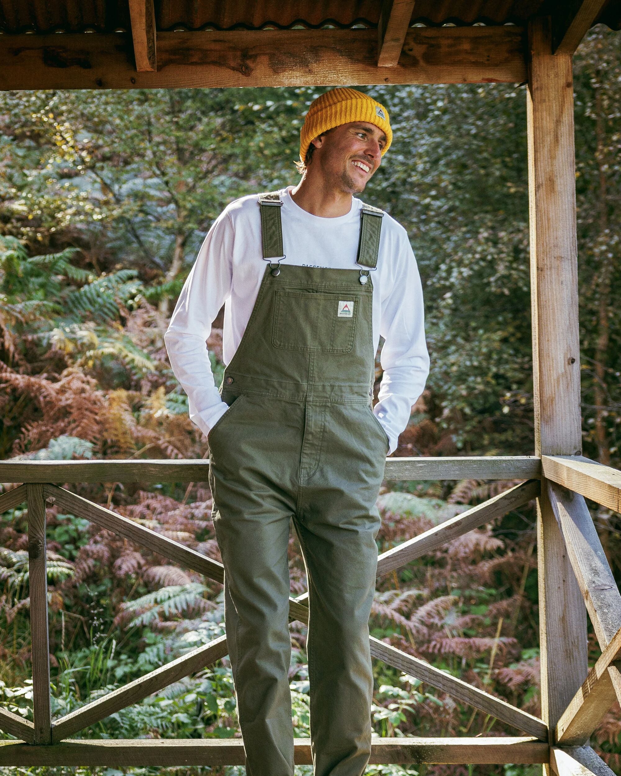 Vantage Cotton Canvas Dungaree - Khaki - Image 4