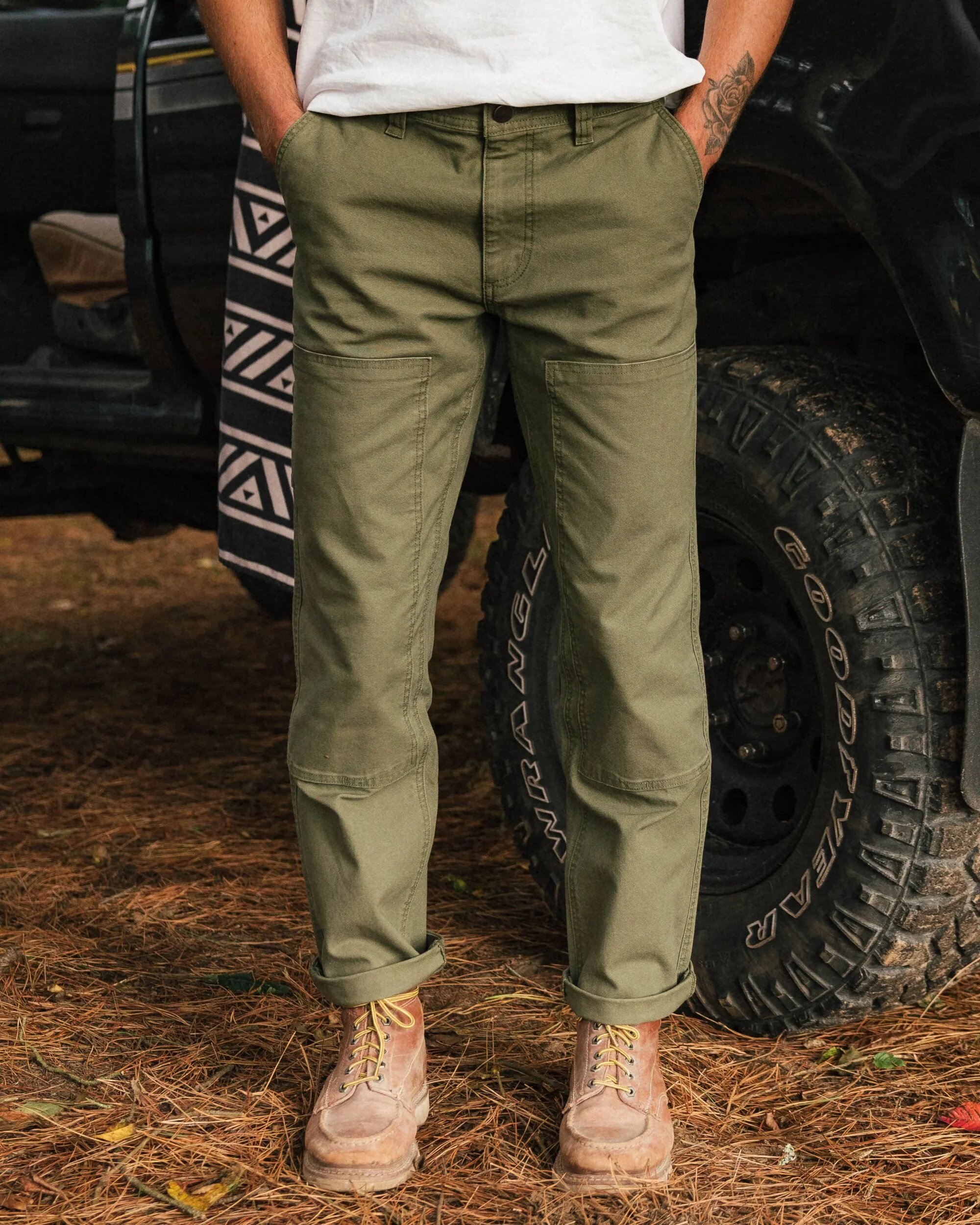 Vantage Cotton Canvas Trouser - Khaki - Image 5