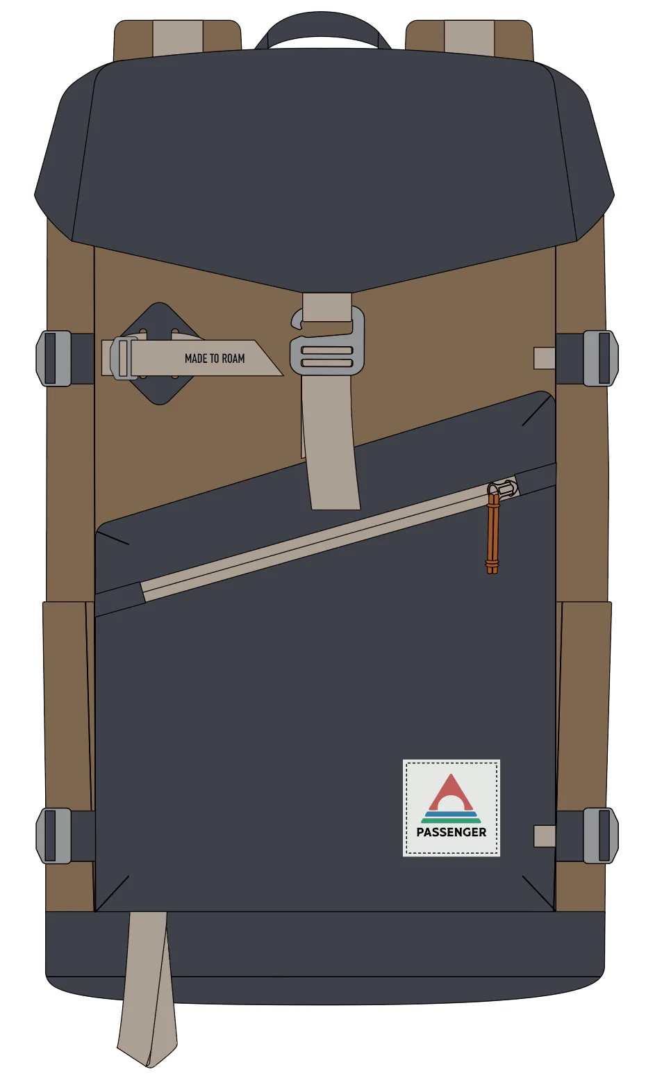 Vantage 24L Backpack - Charcoal/ Caramel - Image 11
